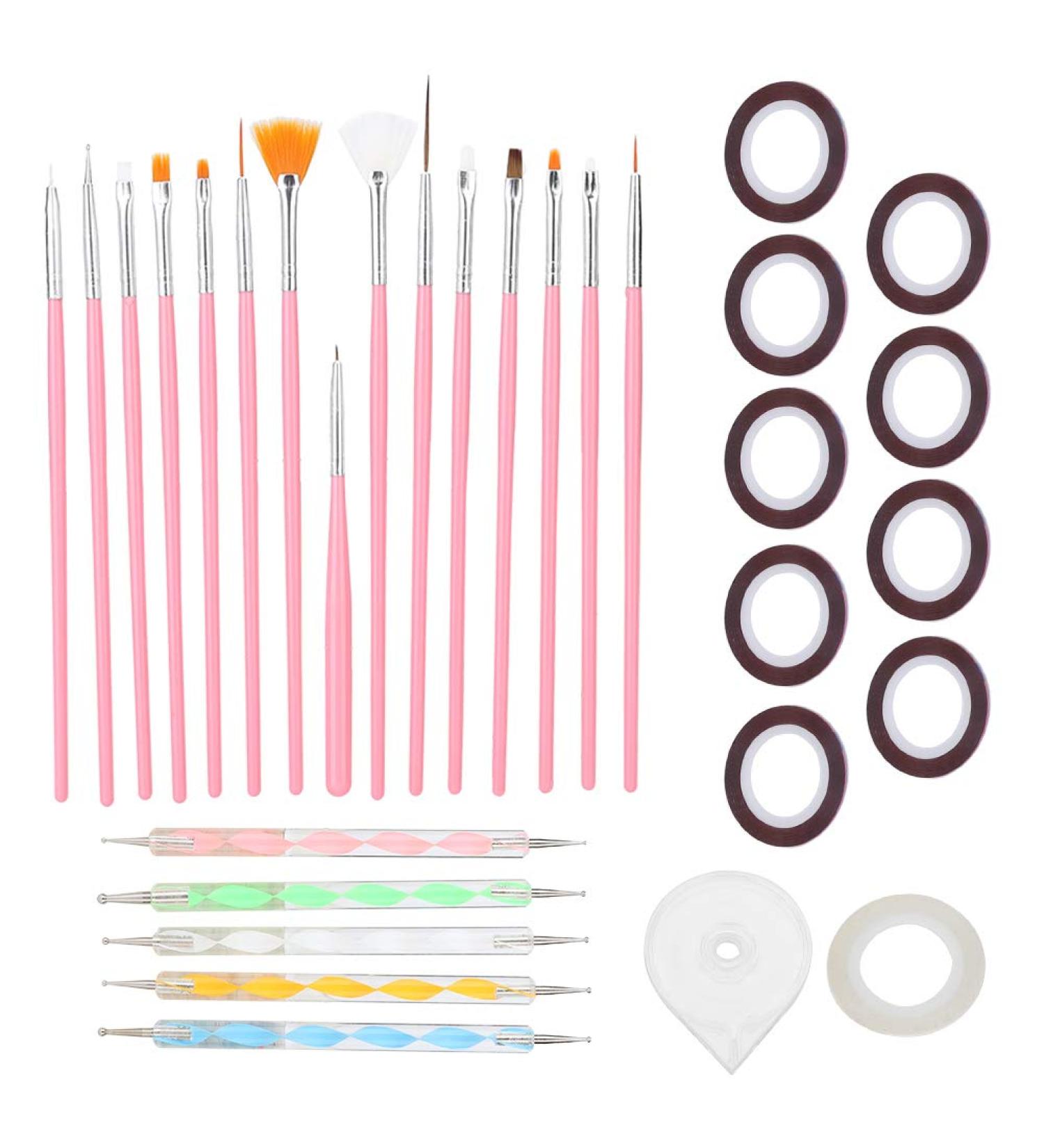 Demeras Nail Polish Pens Manicure 21x9x3 Professional Nail Art Set Nail Painting Drawing Brushes Pen Manicure Dotting Pen Mixing Line - Buy Online on GoSupps.com