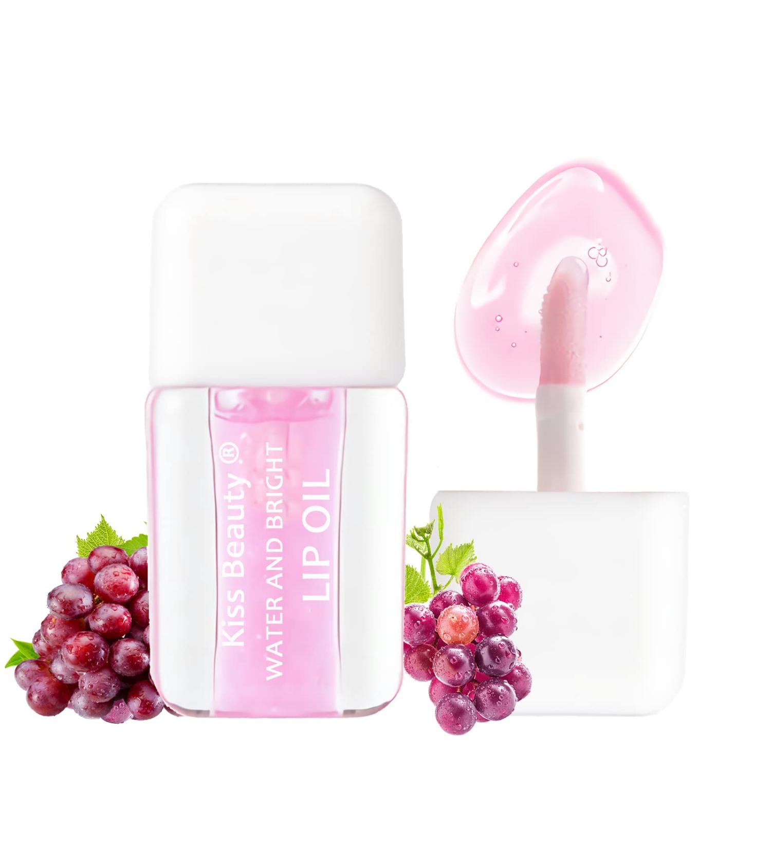 Plumping Lip Oil - Hydrating Tinted Lip Balm & Gloss - Grape Lip Tint for Long-Lasting Nourishment & Repair - Buy Online on GoSupps.com
