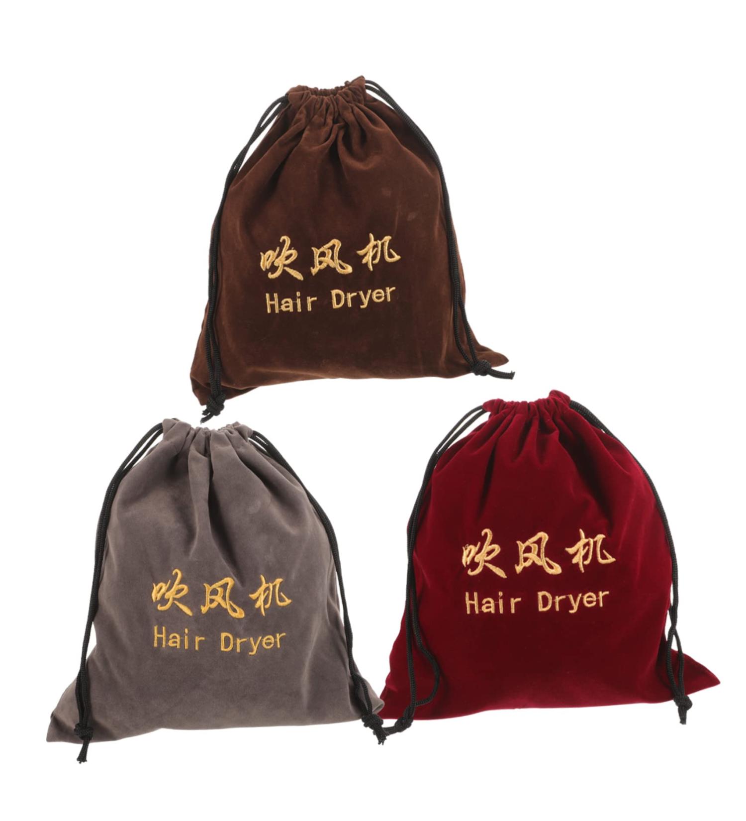 BELLIFFY 3 Pcs Hair Dryer Storage Bag Drawstring Bags Travel Blow Dryer Hair Tools Travel Bag Fabric - Buy Online on GoSupps.com