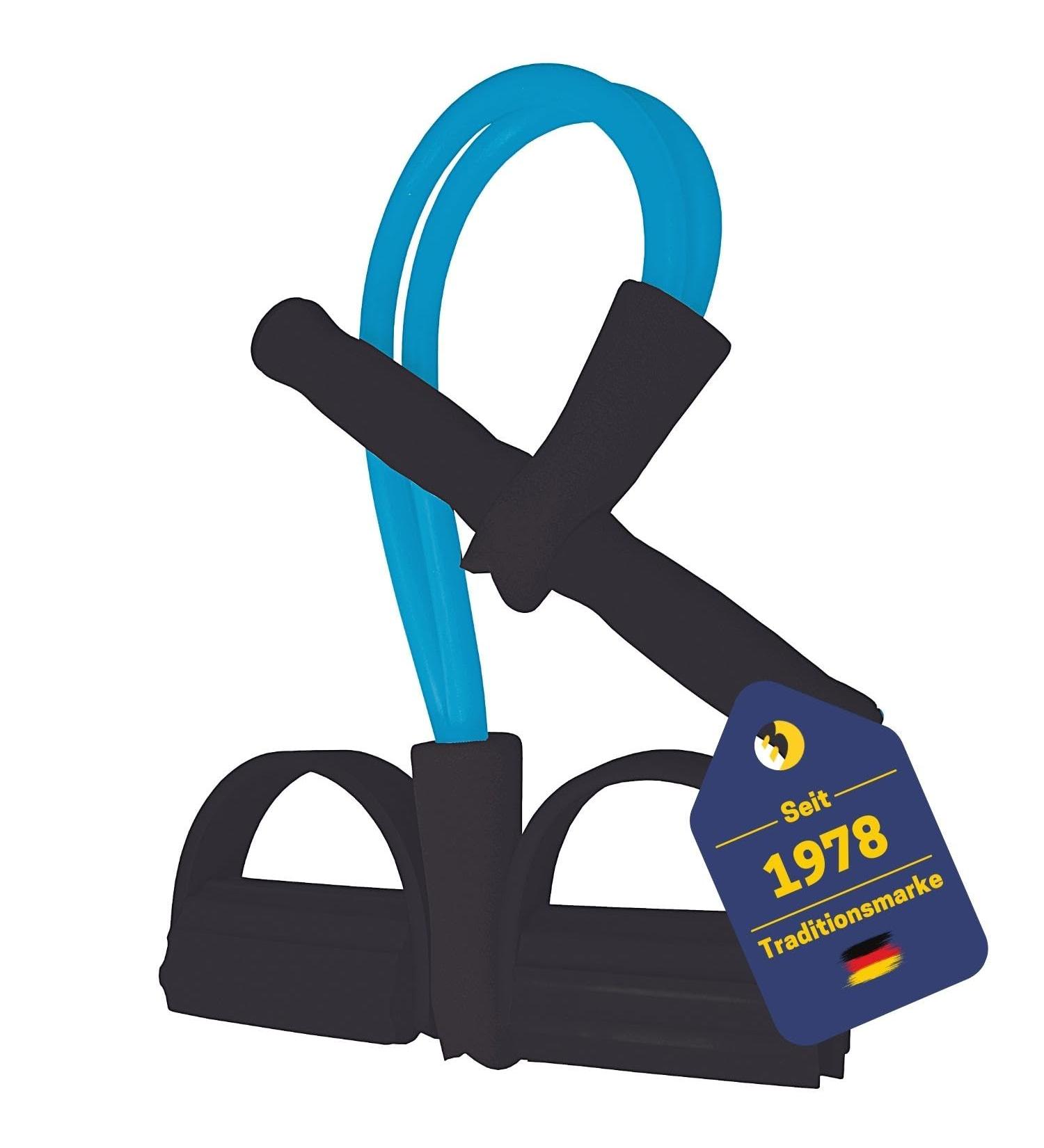 Best Sporting Soft Body Trimmer | Full Body Training Resistance Bands with Handle & Footwear | Expander Fitness Straps in Blue | Strength Training Equipment - Buy Online on GoSupps.com