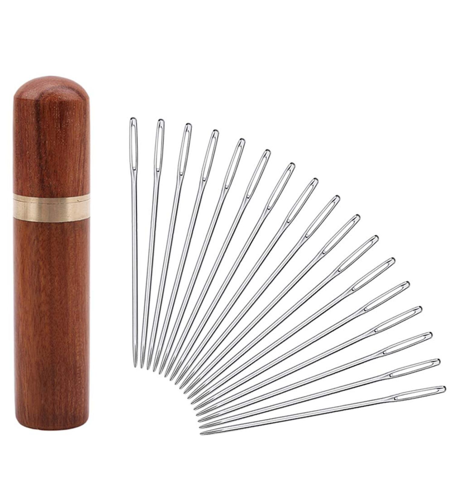 20-Piece Leather Big Eye Needles Set with Sewing Needle Case - Large Eye, Blunt Needles for Leathercraft - Buy Online on GoSupps.com