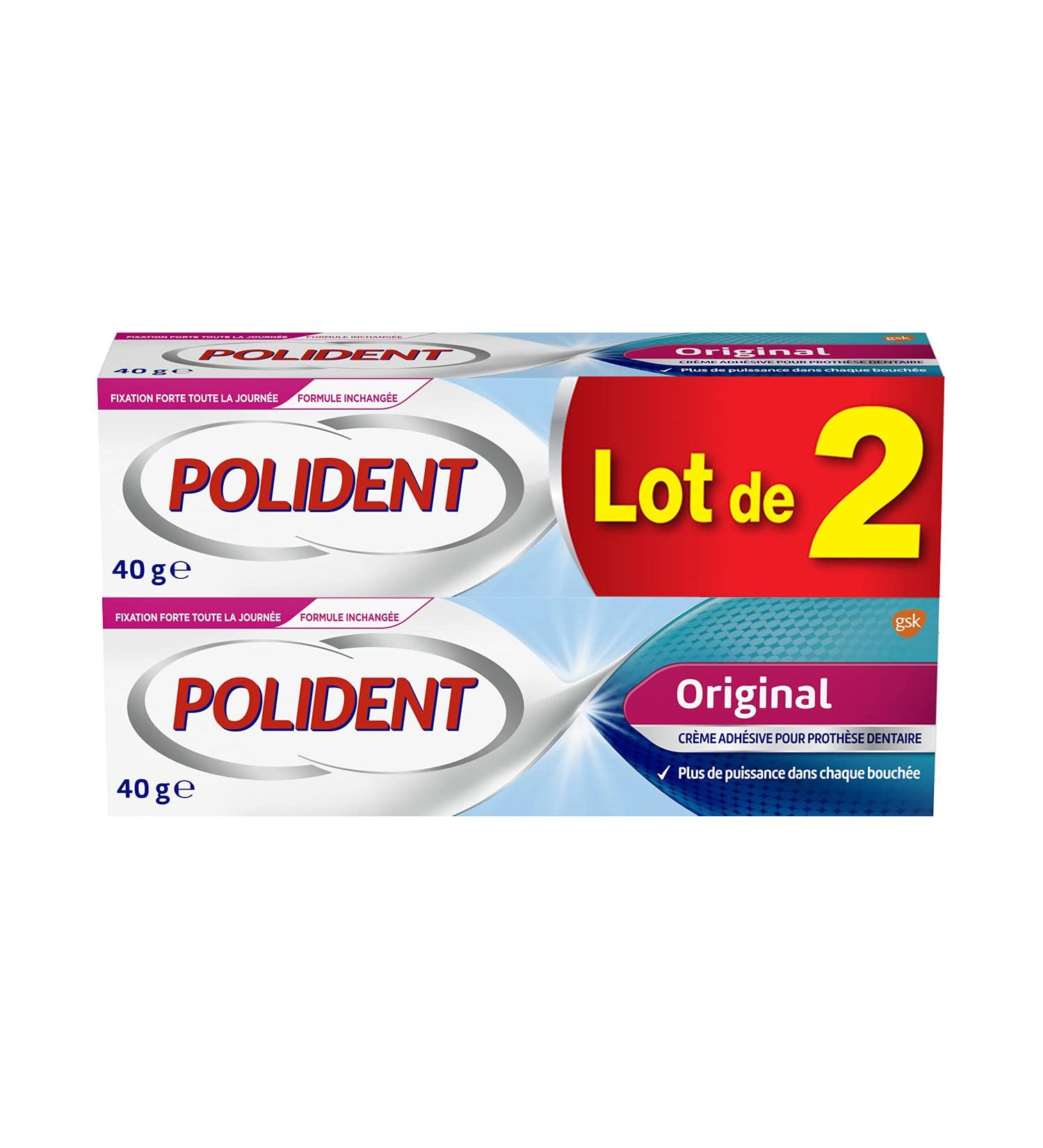 Polident Original Fixative Cream for Dentures - Tasteless 2 x 40 ml | International Shipping Available - Buy Online on GoSupps.com