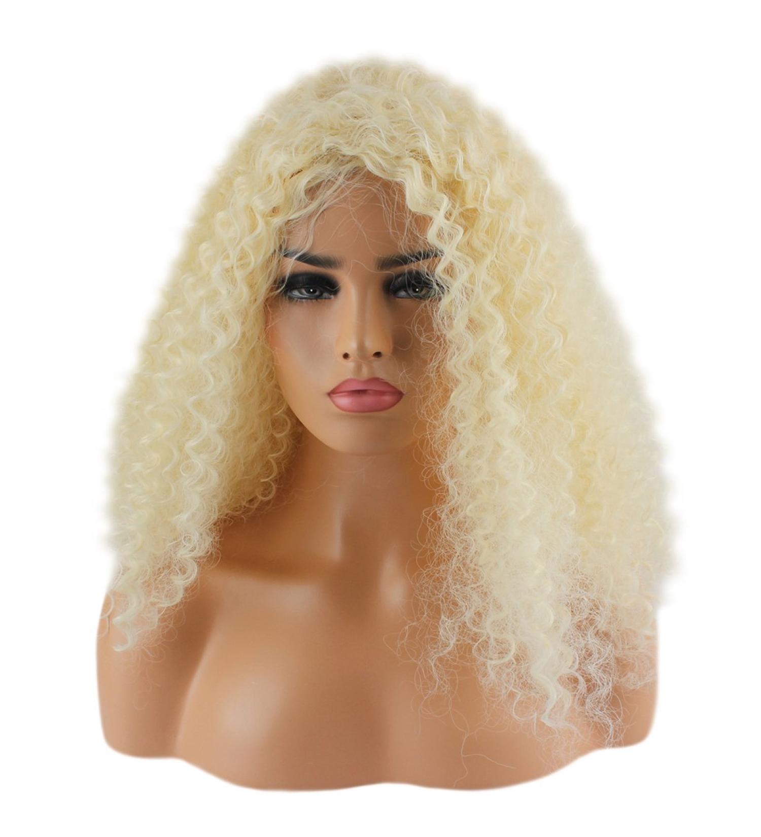 Riyang Women's Afro Kinky Curl Wig - Long Heat Resistant 24" Blonde - Shop Internationally - Buy Online on GoSupps.com