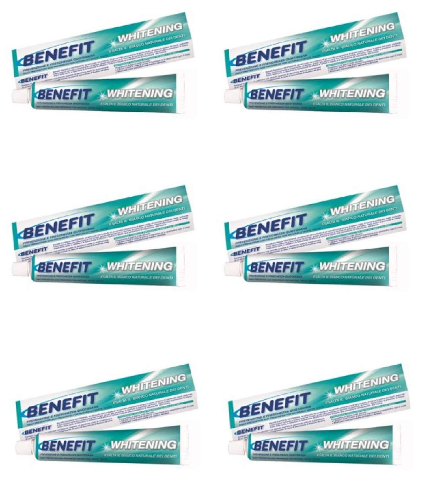 BENEFIT 6 x Benefit Whitening Toothpaste 75ml