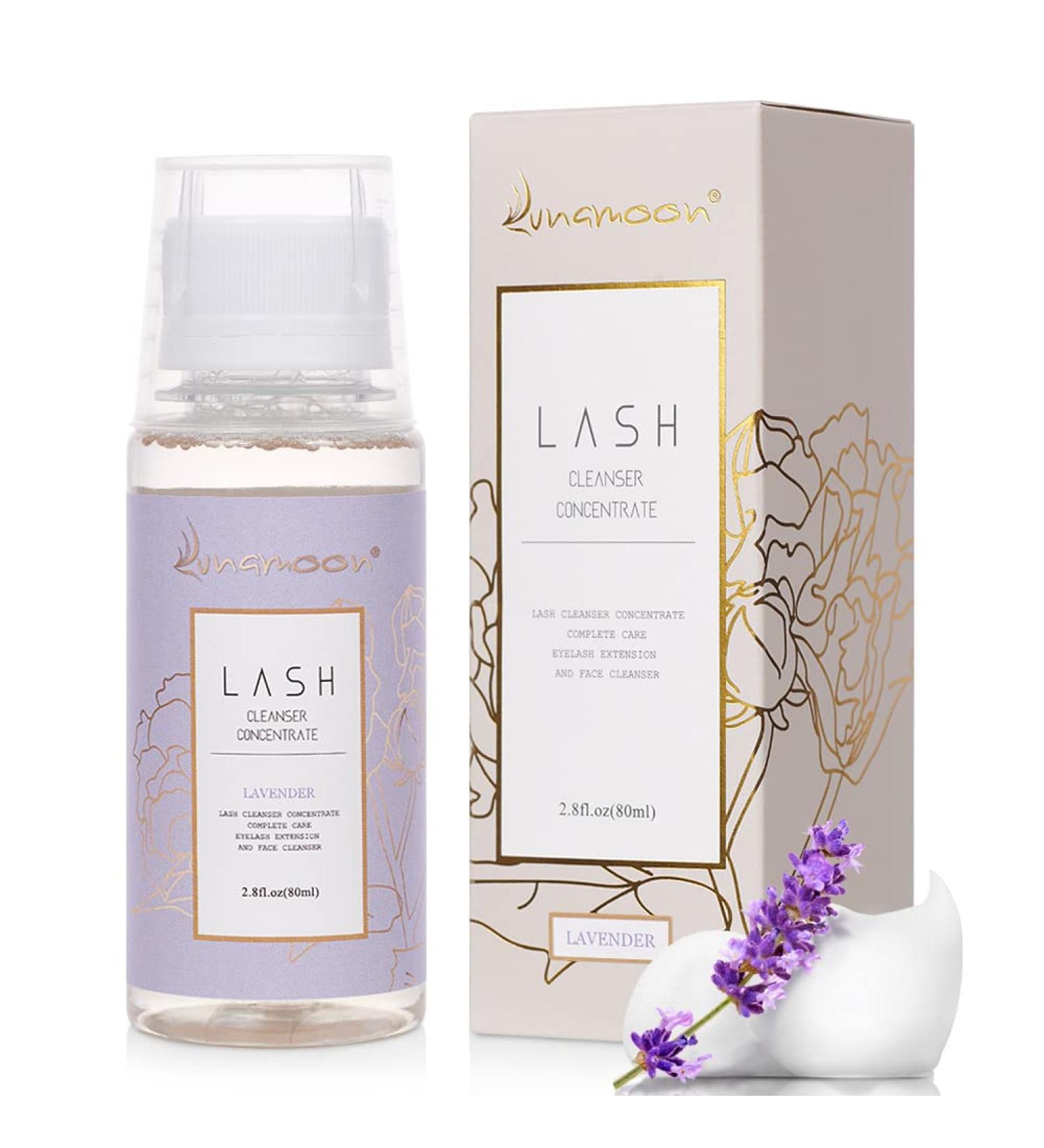 Eyelash Cleaning Shampoo Concentrate for Extensions | K-Lavender 80ml | Foam Cleaner & Lash Shampoo - Buy Online on GoSupps.com
