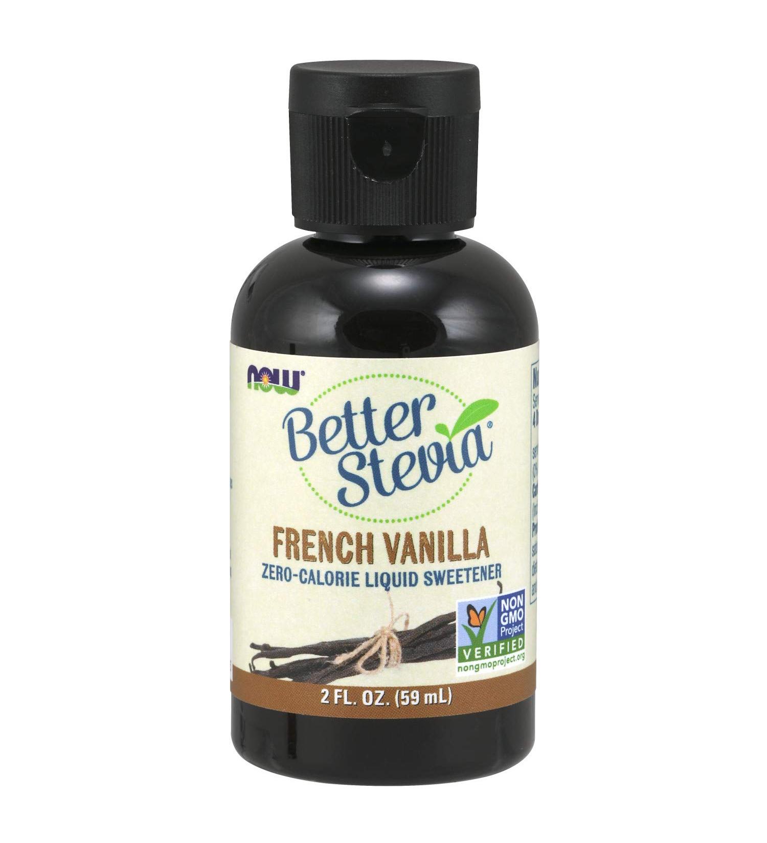 NOW Foods French Vanilla Liquid Stevia 2oz (Pack of 5) | Natural Sweetener | Zero Calories | Non-GMO - Buy Online on GoSupps.com