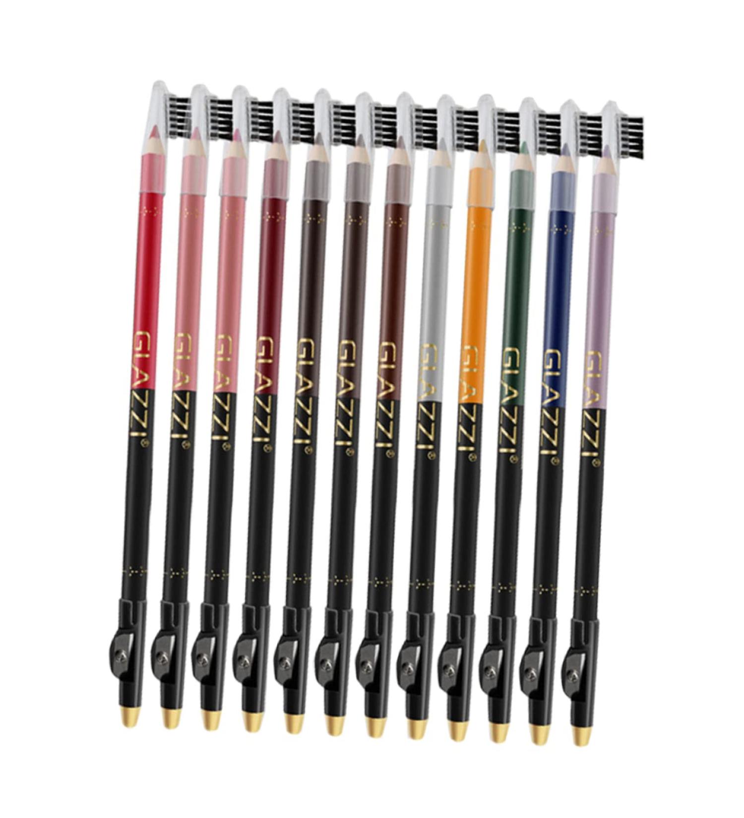 LALAFINA 12pcs Lip Liner Eyeliner Black Eyebrow Pencil Lip Line Pencil Long Lasting Eyebrow Pencil Filler - Buy Online on GoSupps.com
