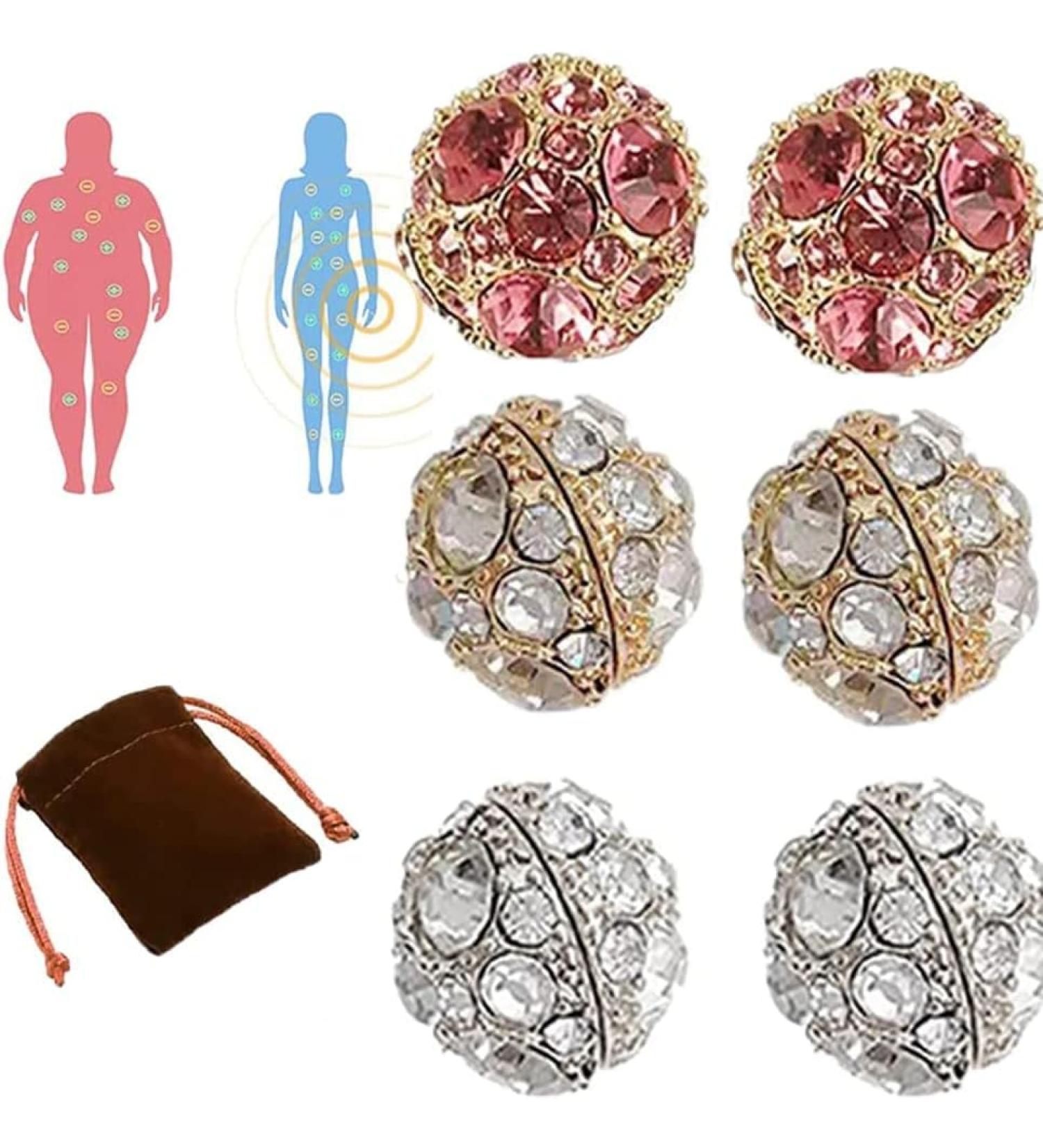JIAWEIIY Dorina Ear Acupressure Magnetherapy Earrings 2/3Pairs Dorina Earrings Weight Loss Magnetic Earrings Ear Acupressure Earring (D) - Buy Online on GoSupps.com