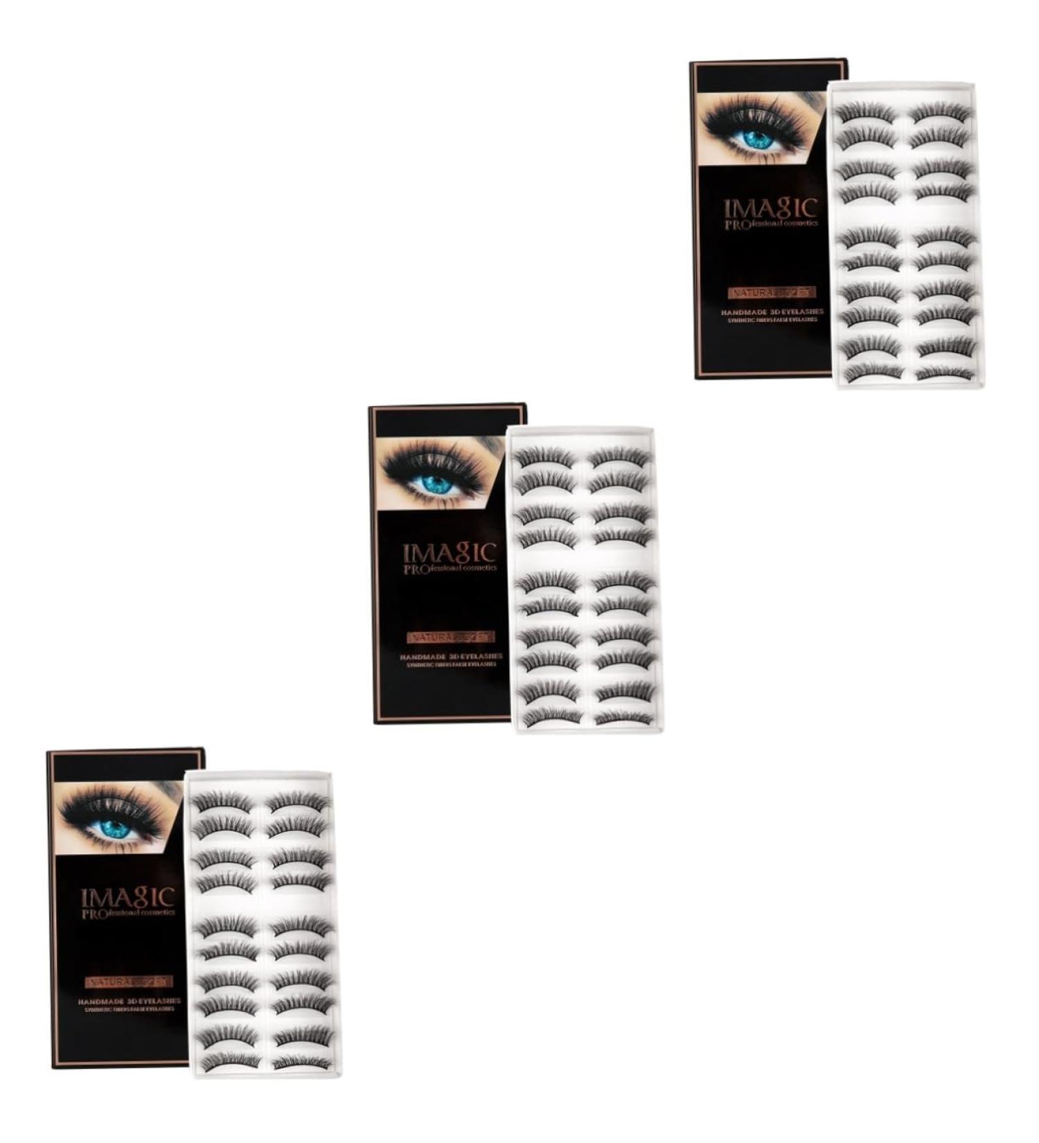 minkissy False Eyelash 30 Pairs es Carnival Makeup Supplies Makeup Eyelashes False Eyelashes Natural Cosmetic Drama Lashes Artificial Eyelashes Lashes Fluffy 3d Cosmetics Chemical Fiber - Buy Online on GoSupps.com
