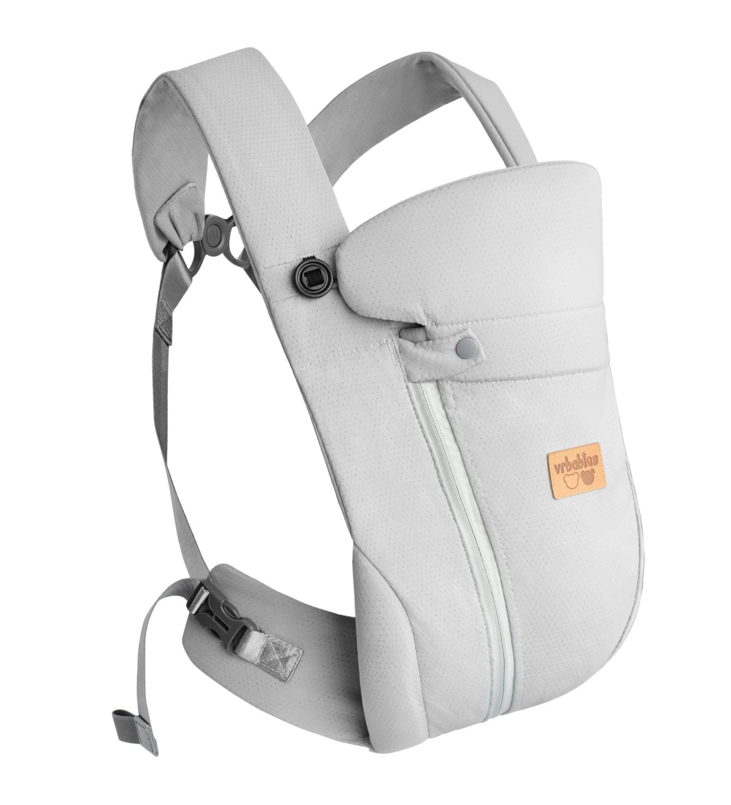 vrbabies Ergonomic Baby Carrier - Hands-Free Sling for Newborns and Toddlers - Breathable and Supportive - Light Grey - Buy Online on GoSupps.com