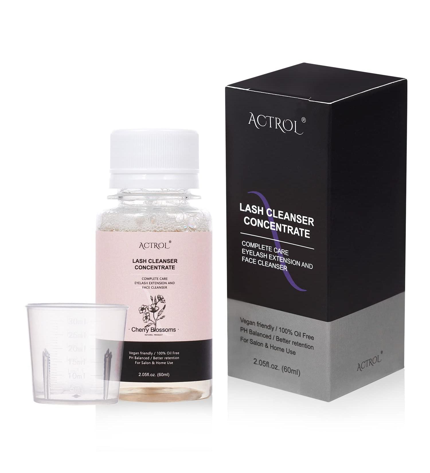 Eyelash Cleanser Concentrate Cherry Blossom 60ml Professional Lash Extensions Shampoo Natural Foaming Cleanser DIY Paraben & Sulfate Free Non-lrritating Wash for Extensions Lashes with Salon Home Care-Makes 60ml Bottles Eyelash Shampoo - Buy Online on GoSupps.com