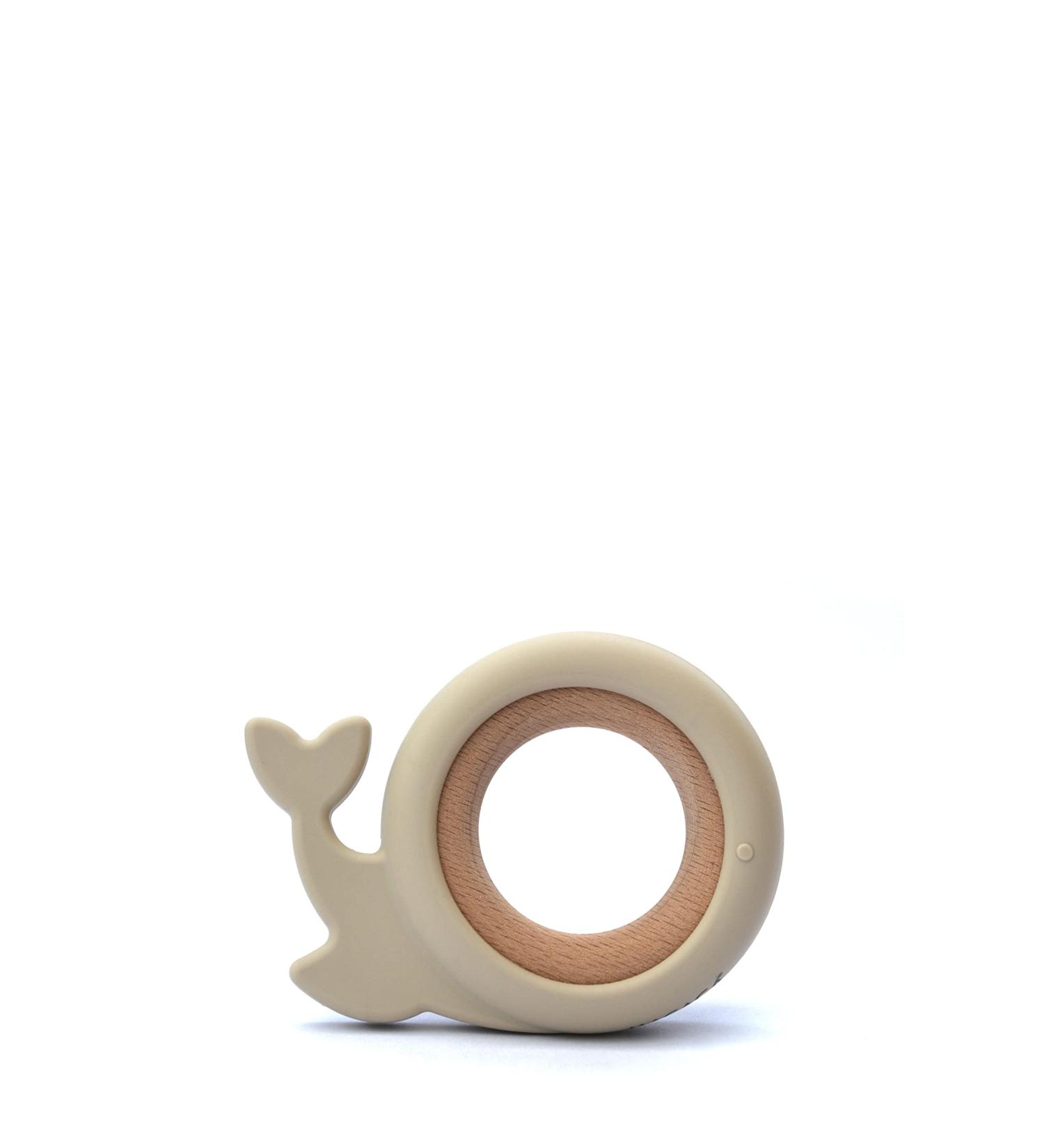 Sally the Whale Bite Ring | Durable Wood & Silicone Teething Toy | LFGB Certified BPA-Free Soft for Toddlers | Relieves Teething Discomfort - Buy Online on GoSupps.com