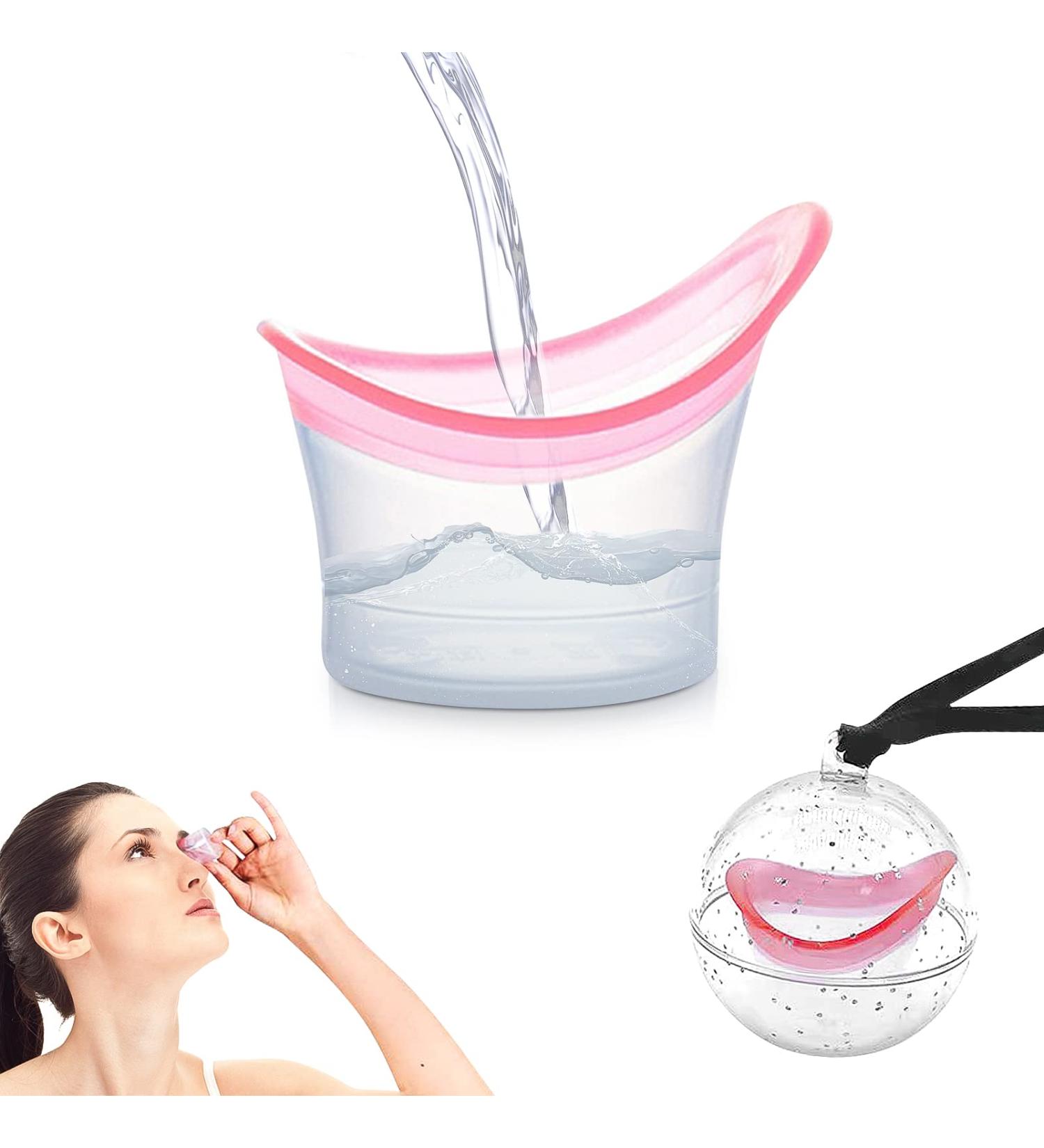 AXLOFO Silicone Eye Wash Cup Bath Kit for Effective Eye Cleansing - Soothing Tired Eyes (Pink-2) - Buy Online on GoSupps.com