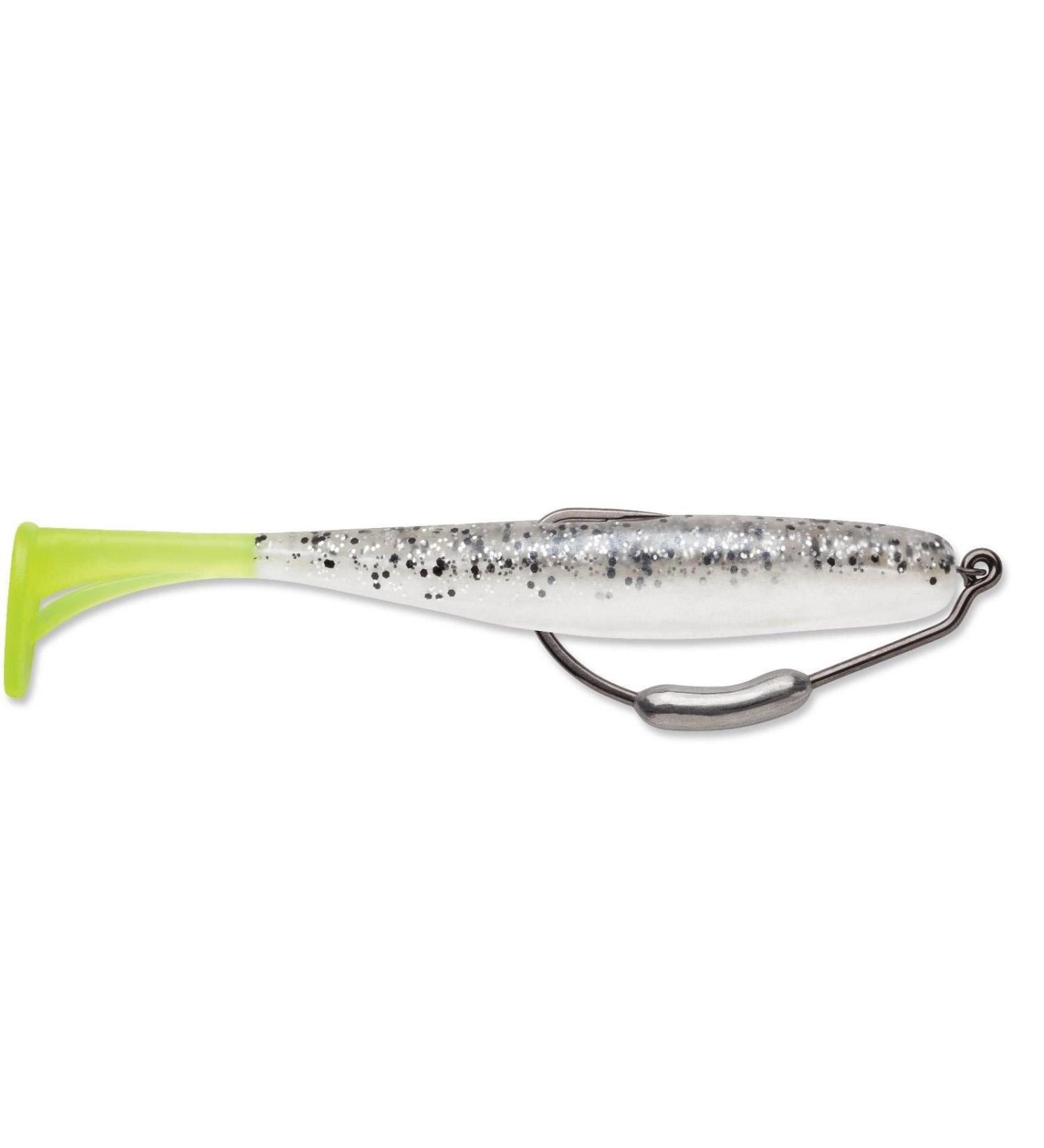 Storm 360GT Mangrove Minnow w/Hook Soft Plastic Swimbait Salt and Pepper Chartreuse Tail 3 Inch
