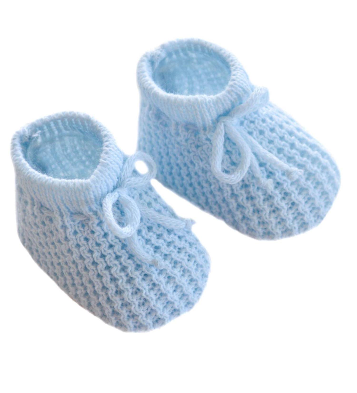Newborn Baby Boys Girls Mesh Booties Baby Knitted Bootees Soft Cute Booties Baby Booties NB-3 Months S401 3 Months Sky Blue