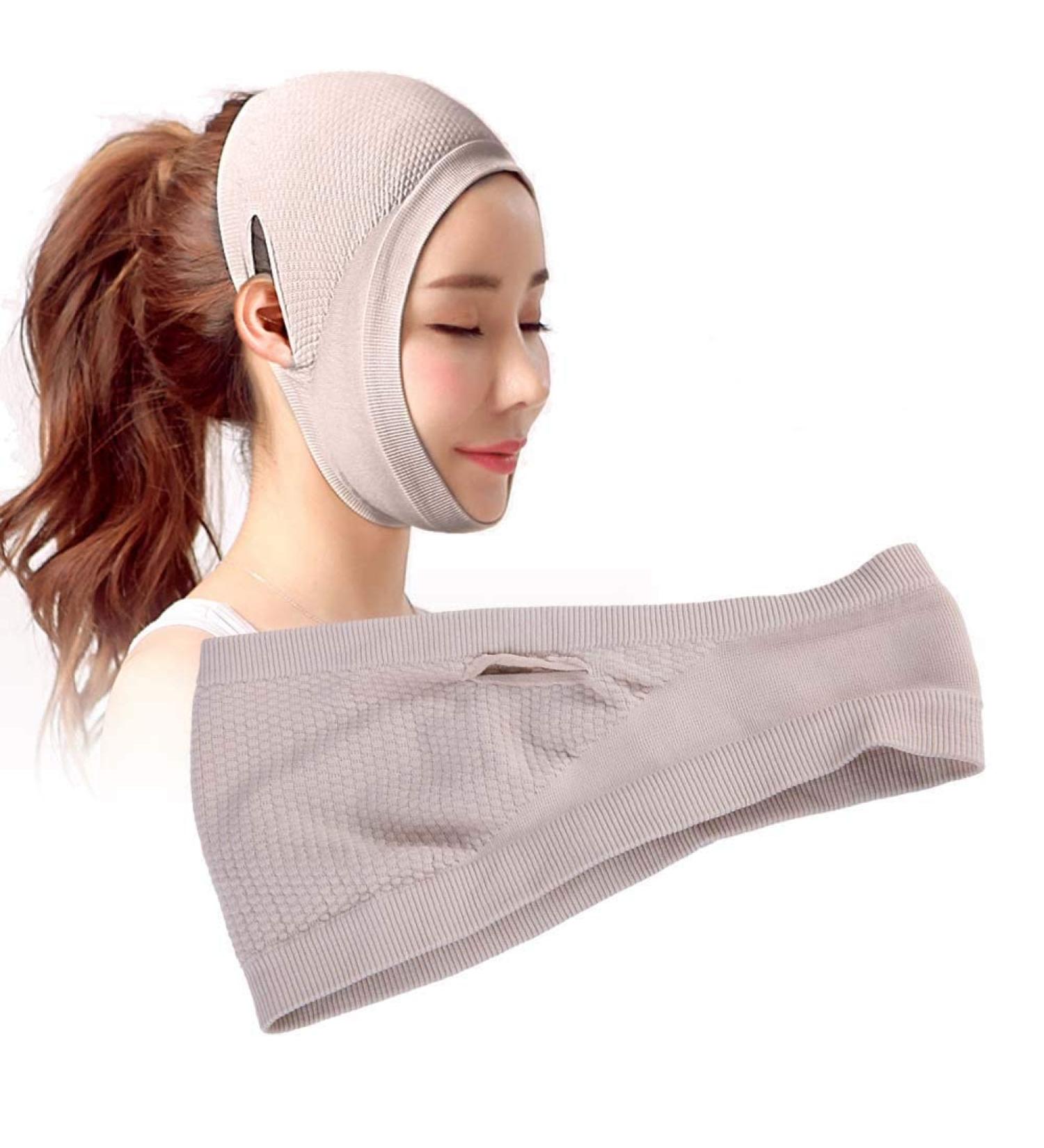 Akozon Facial Slimming Mask - V-Face Lifting Slim Mask for Jawline Contouring and Skin Tightening - Buy Online on GoSupps.com