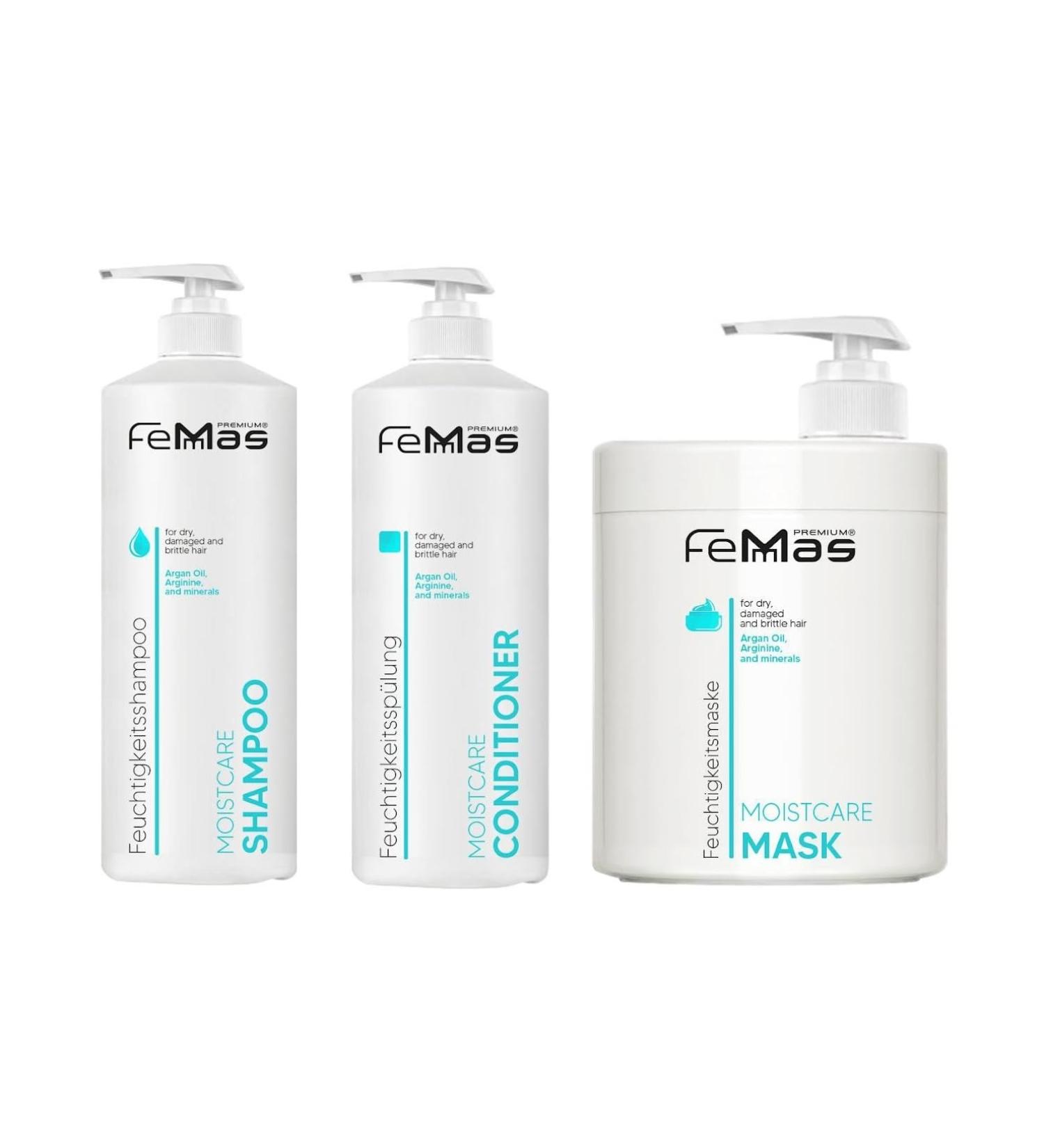  Femmas Femmas Moistcare Hair Care Kit with Shampoo Conditioner Mask 1000ml - Buy Online on GoSupps.com