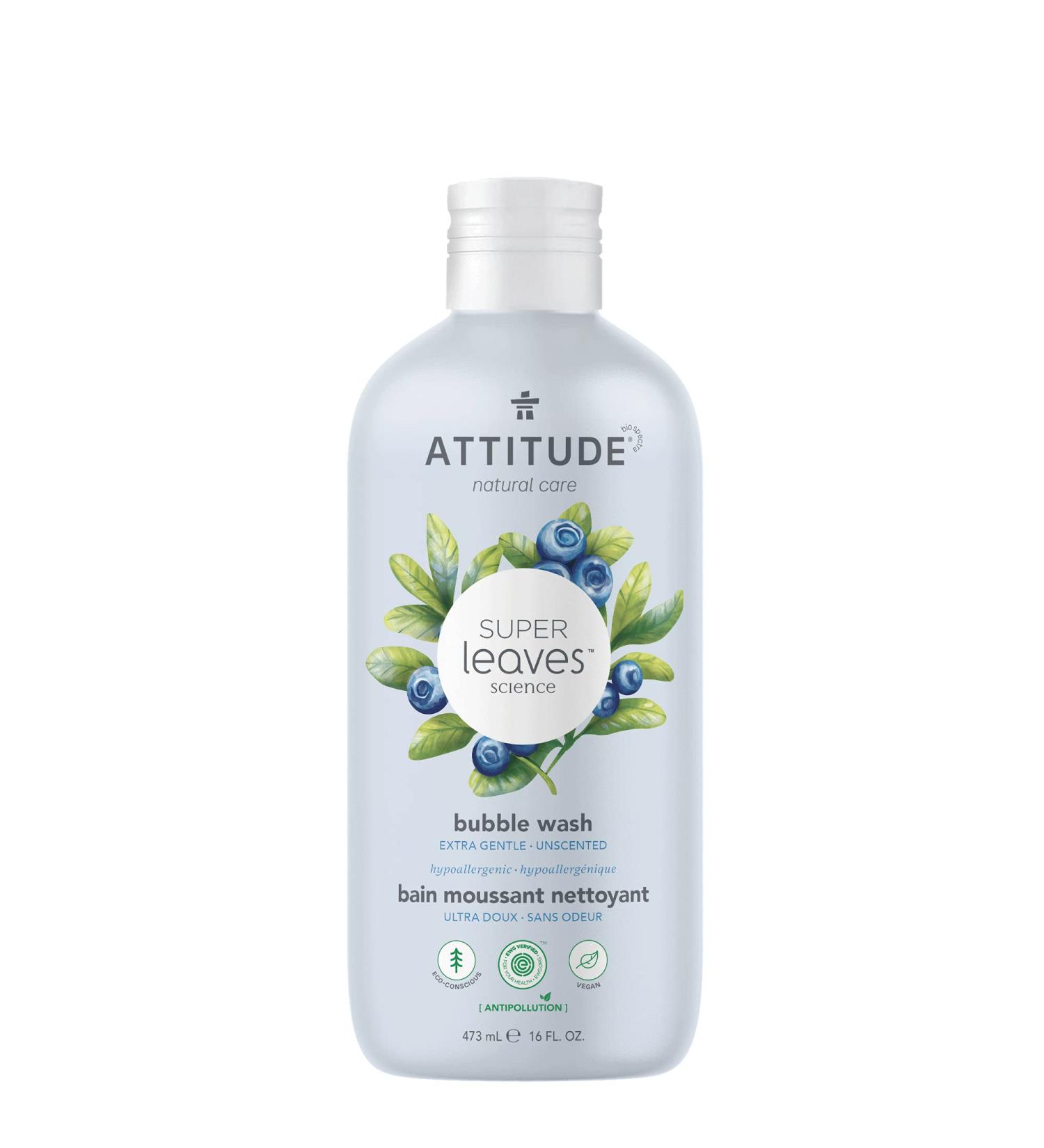 ATTITUDE Unscented Bubble Bath - 16 Fl Oz - Vegan & Dermatologist-Tested - Buy Online on GoSupps.com