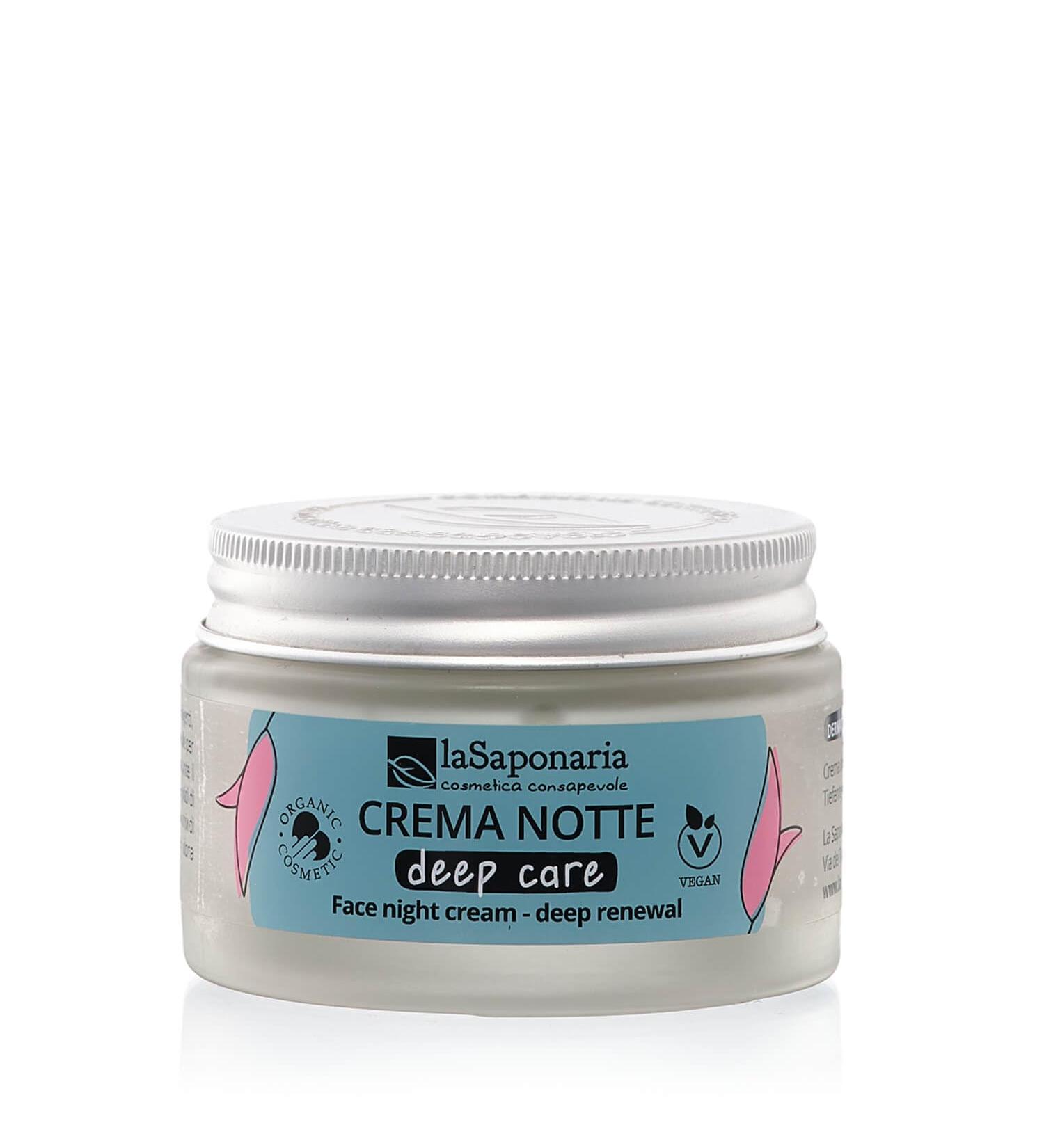  La Saponaria La Saponaria | Deep Care Anti-Age Night Face Cream Deep Renewal with AHA + Peptides 50 ml - Buy Online on GoSupps.com