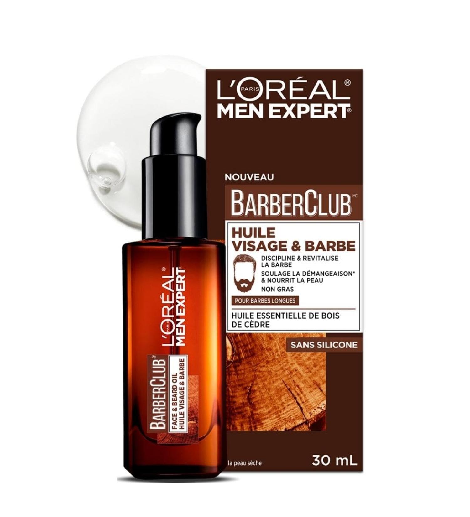 L'Oreal Paris Men Expert BarberClub Beard Oil Non-Greasy Formula for Beard & Face Tames Conditions and Nourishes Beard & Soothes Itch with Cedarwood Essential Oil 30ml Face & Beard Oil - 30 mL - Buy Online on GoSupps.com