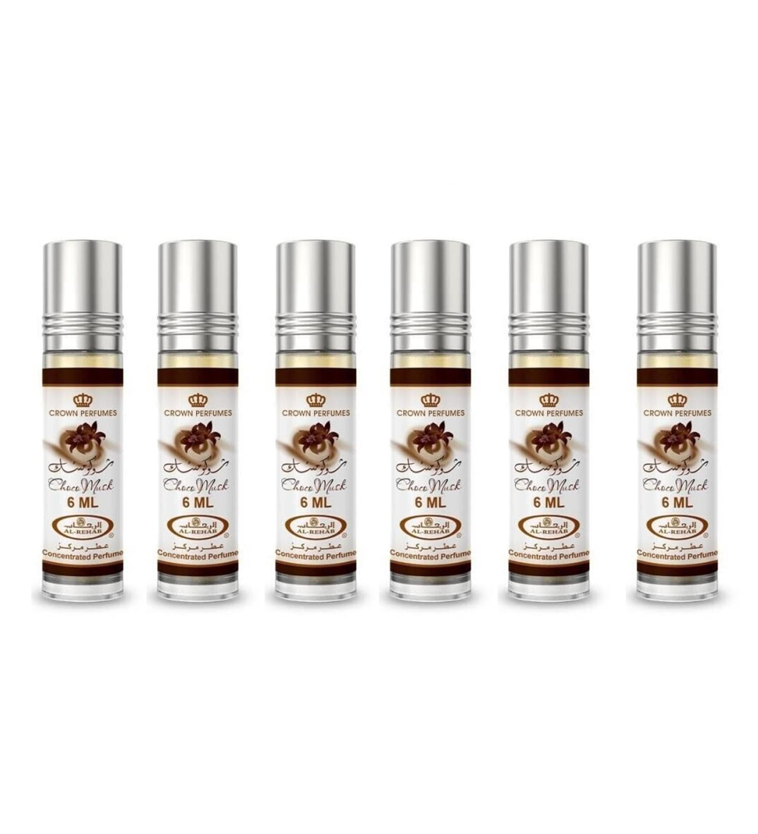 Al-Rehab Choco Musk Concentrated Perfume Rollerball for Unisex 0.2 Ounce (Pack of 6) 0.2 Fl Oz (Pack of 6)