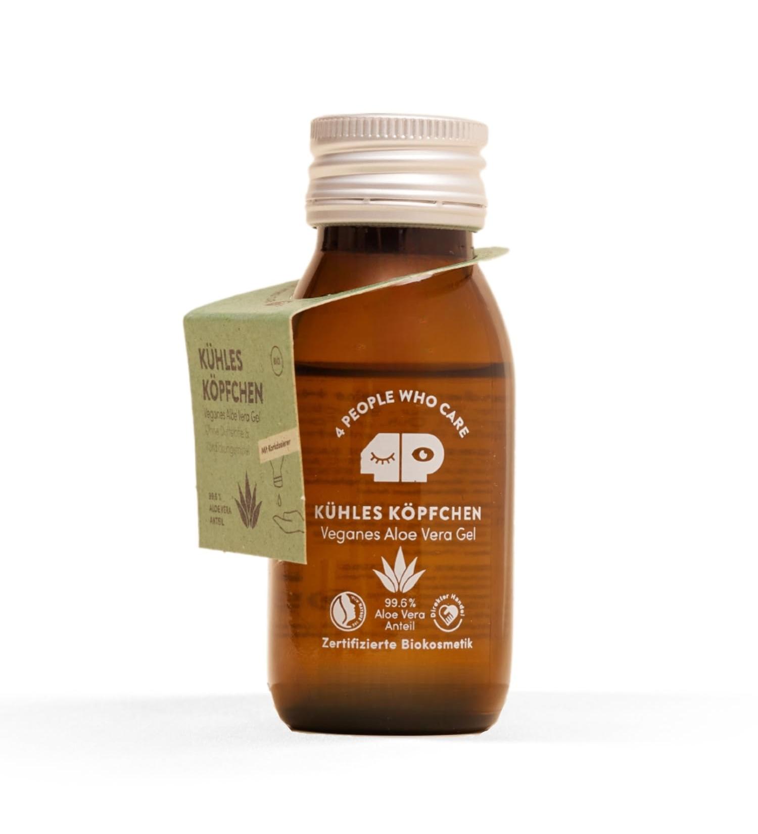 Aloe Vera Gel 99.6% Bio - Vegan Face Hair & Body Care | 4PeopleWhoCare - 50ml After Sun Gel Certified Natural Cosmetics - Buy Online on GoSupps.com