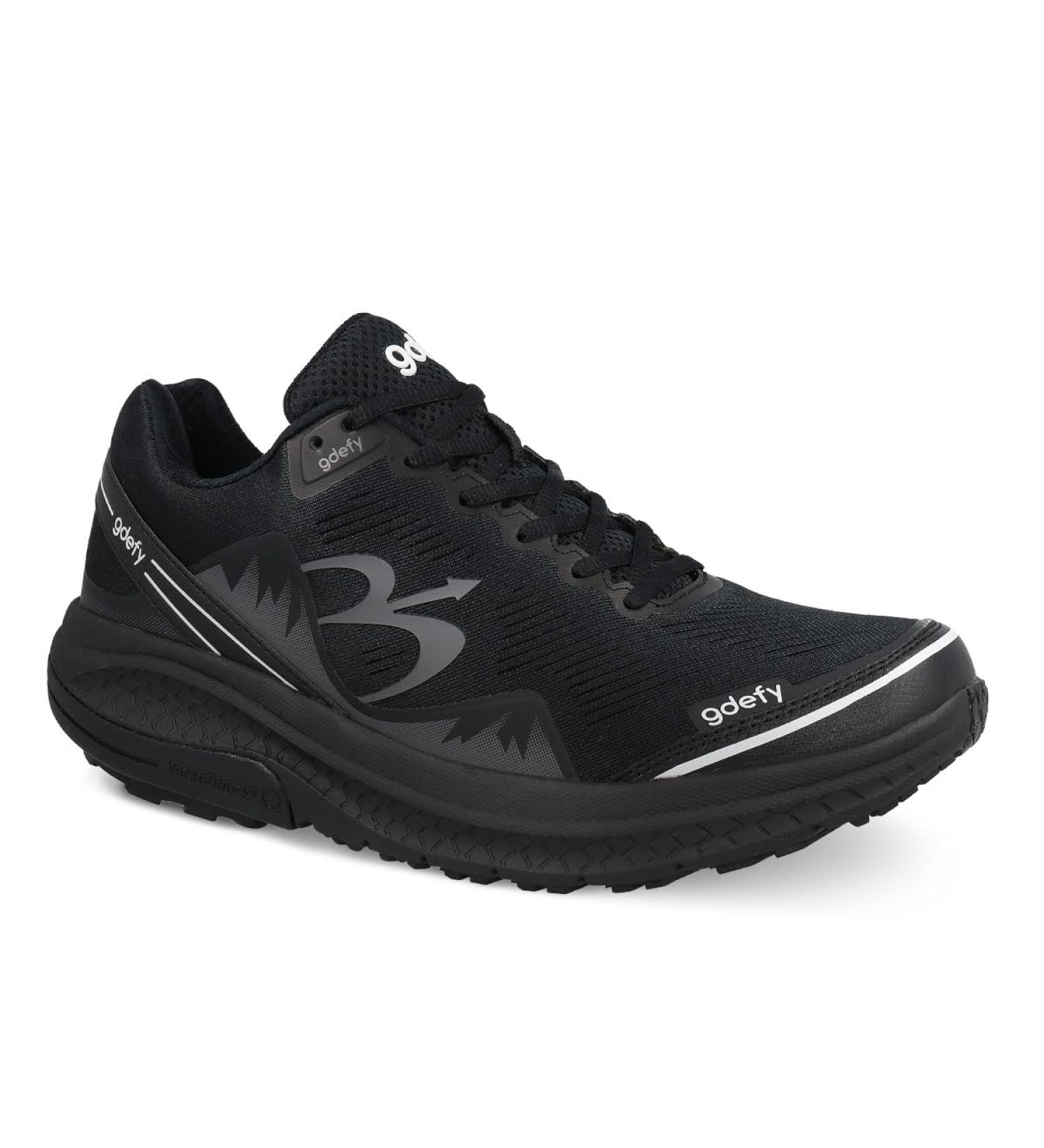 Gravity Defyer Men's Pain Relief | Arch Support | Plantar Fasciitis | Foot & Knee Pain | Wide Shoes | Orthopedic | Heel Pain | Free Orthotic Included Mighty Walk Black