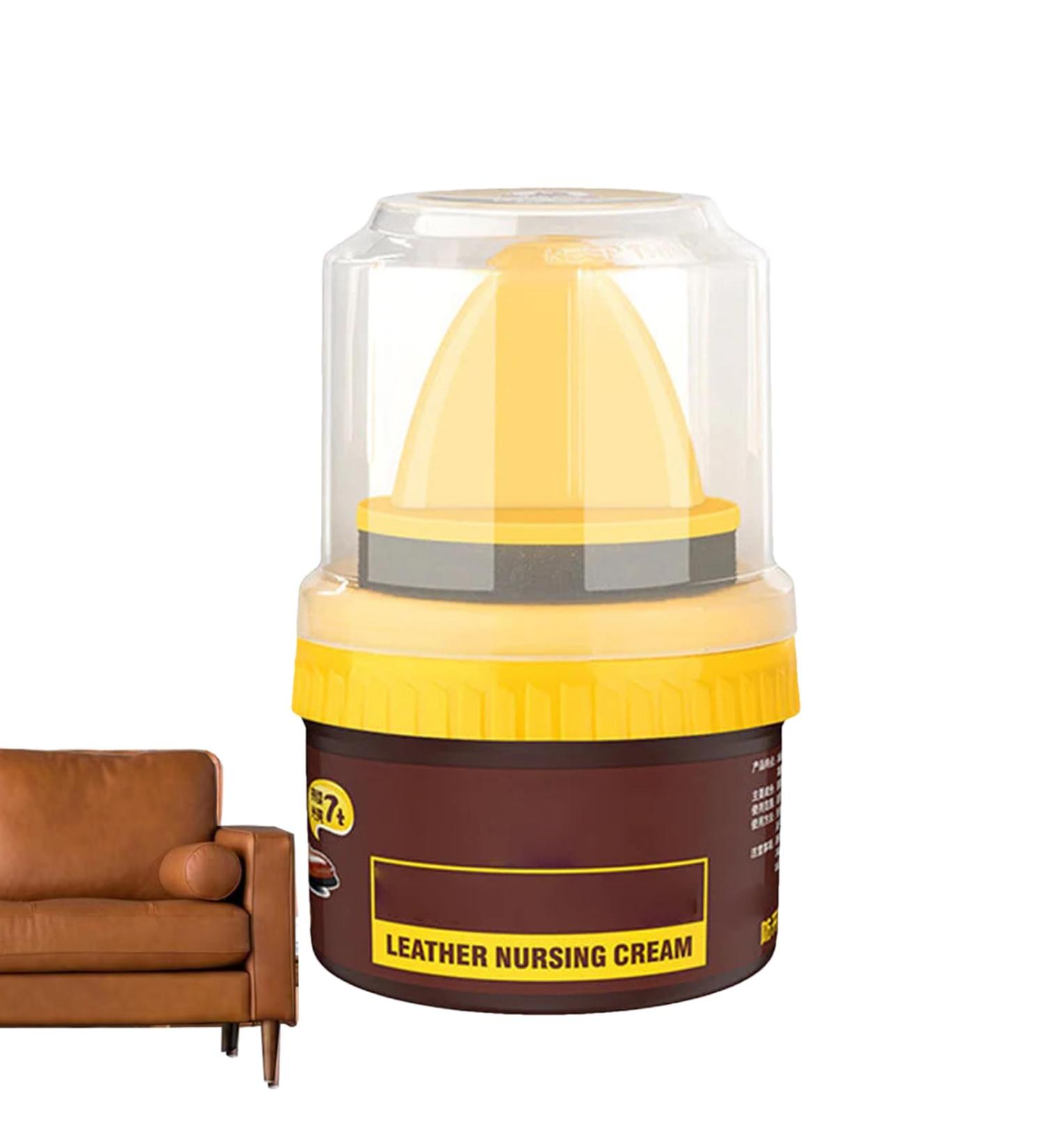 manting Leather Repair Cream Liquid Shoe Polish | Shoe Cream With Sponge Applicator | 50ml Leather Shoe Polish With Sponge Applicator | Shoe Cream Shoe Polish Kit | For Sofas Furniture Car Interiors Brown - Buy Online on GoSupps.com