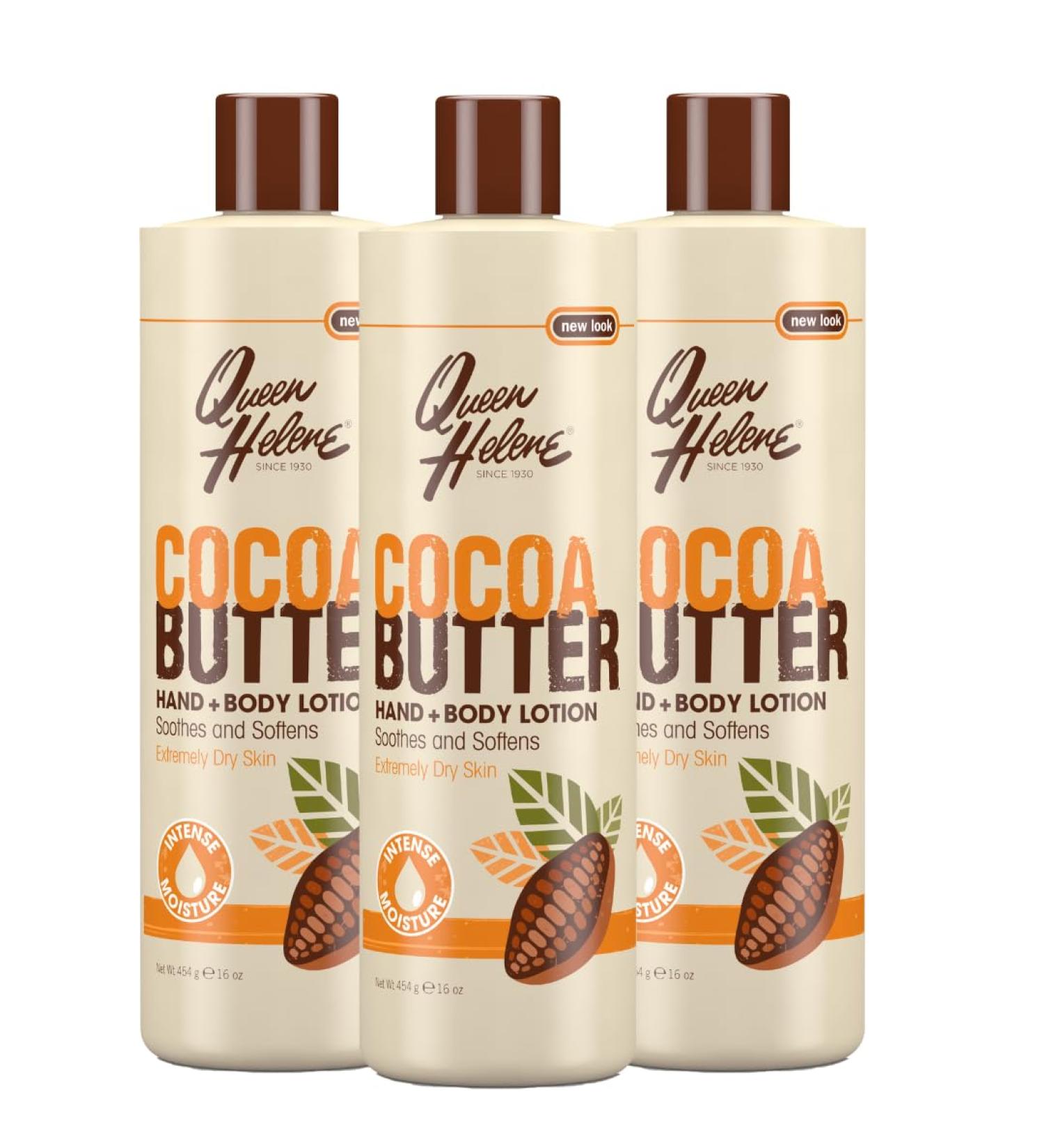 QUEEN HELENE Cocoa Butter Hand & Body Lotion 16 oz (Pack of 3) Cocoa Butter 16 Ounce (Pack of 3)