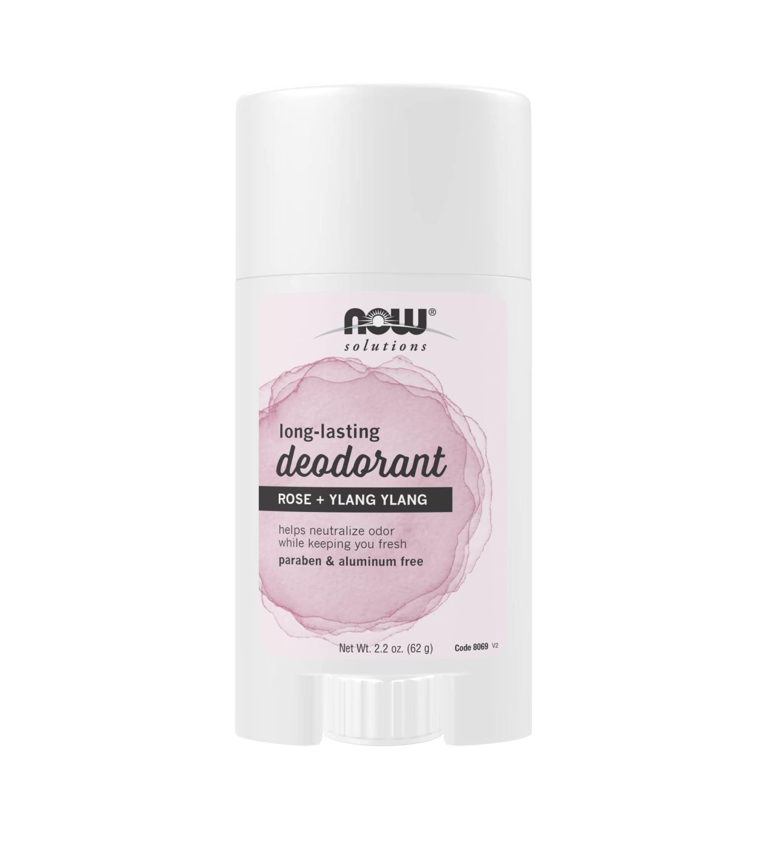 Now Foods Long Lasting Deodorant - Rose & Ylang Ylang 2.2 oz | Natural, Aluminum-Free - Buy Online on GoSupps.com