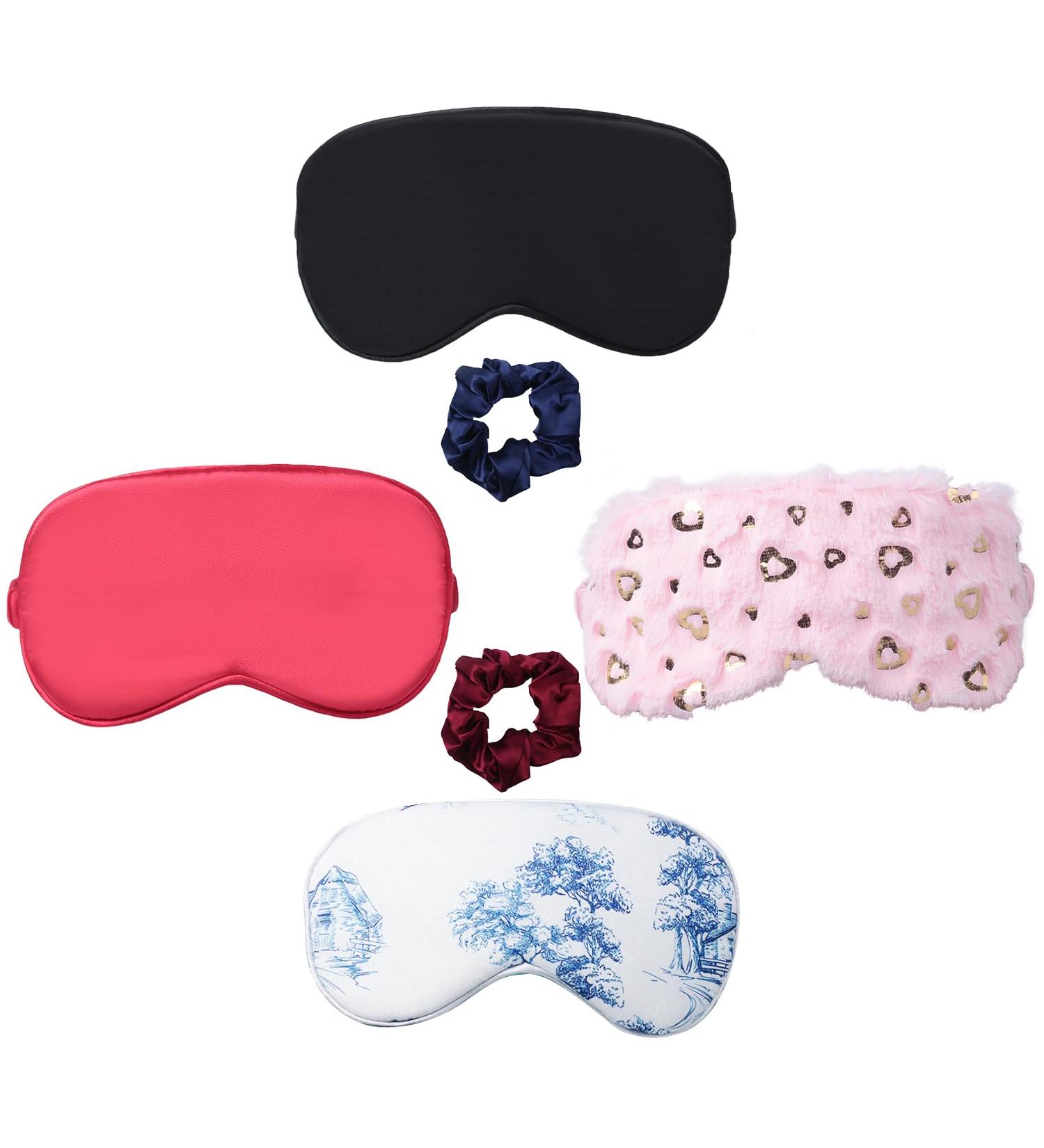 Silk Sleep Mask for Women & Men | Furry Eye Mask | Soft Eye Cover & Blindfold for Relaxation - Buy Online on GoSupps.com