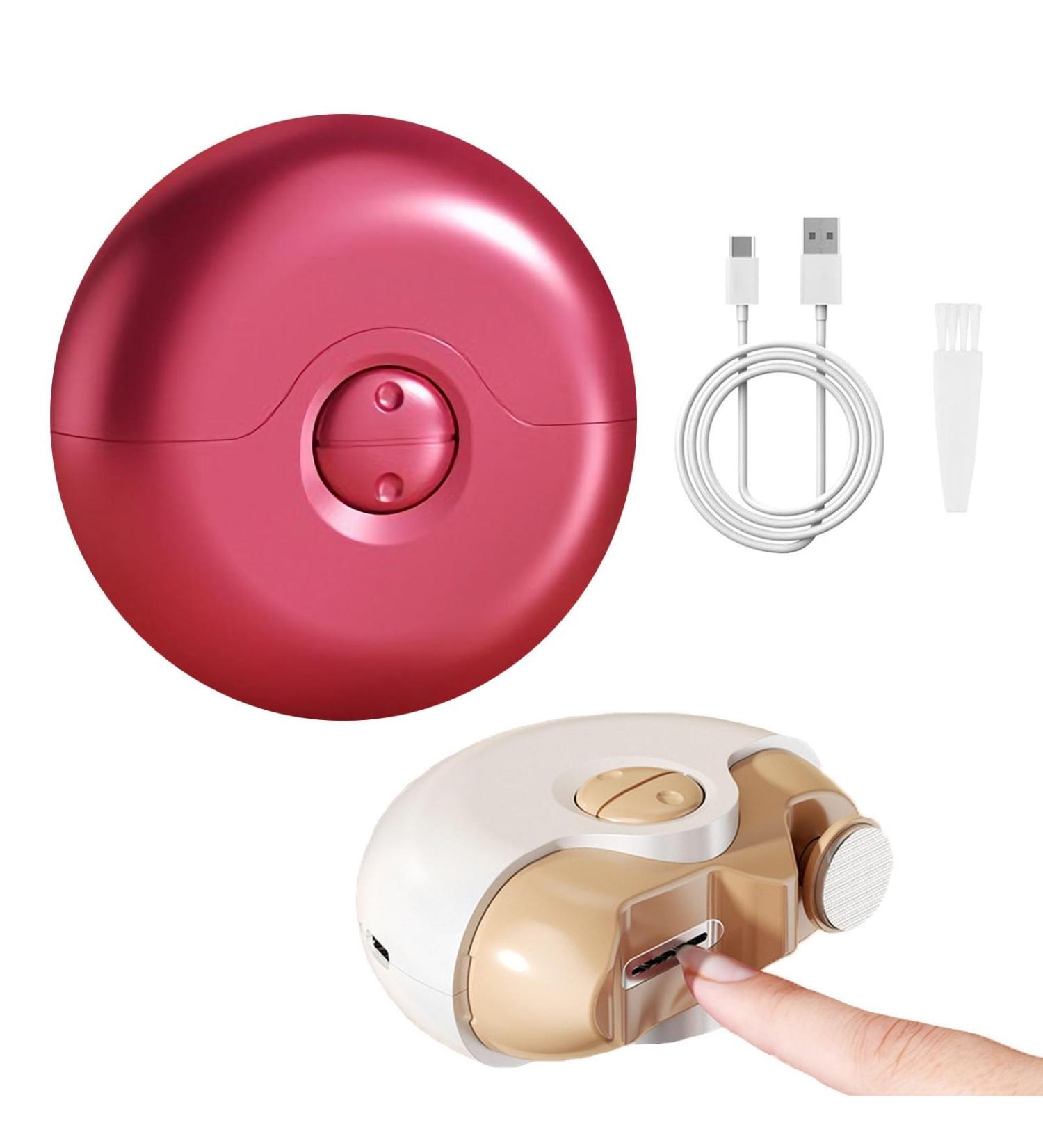 Electric Nail Clipper Portable Automatic Nail Clippers with LED Light Nail Scraps Storage Rechargeable Nail Trimmer for Baby Seniors Adult (Color : Red) - Buy Online on GoSupps.com