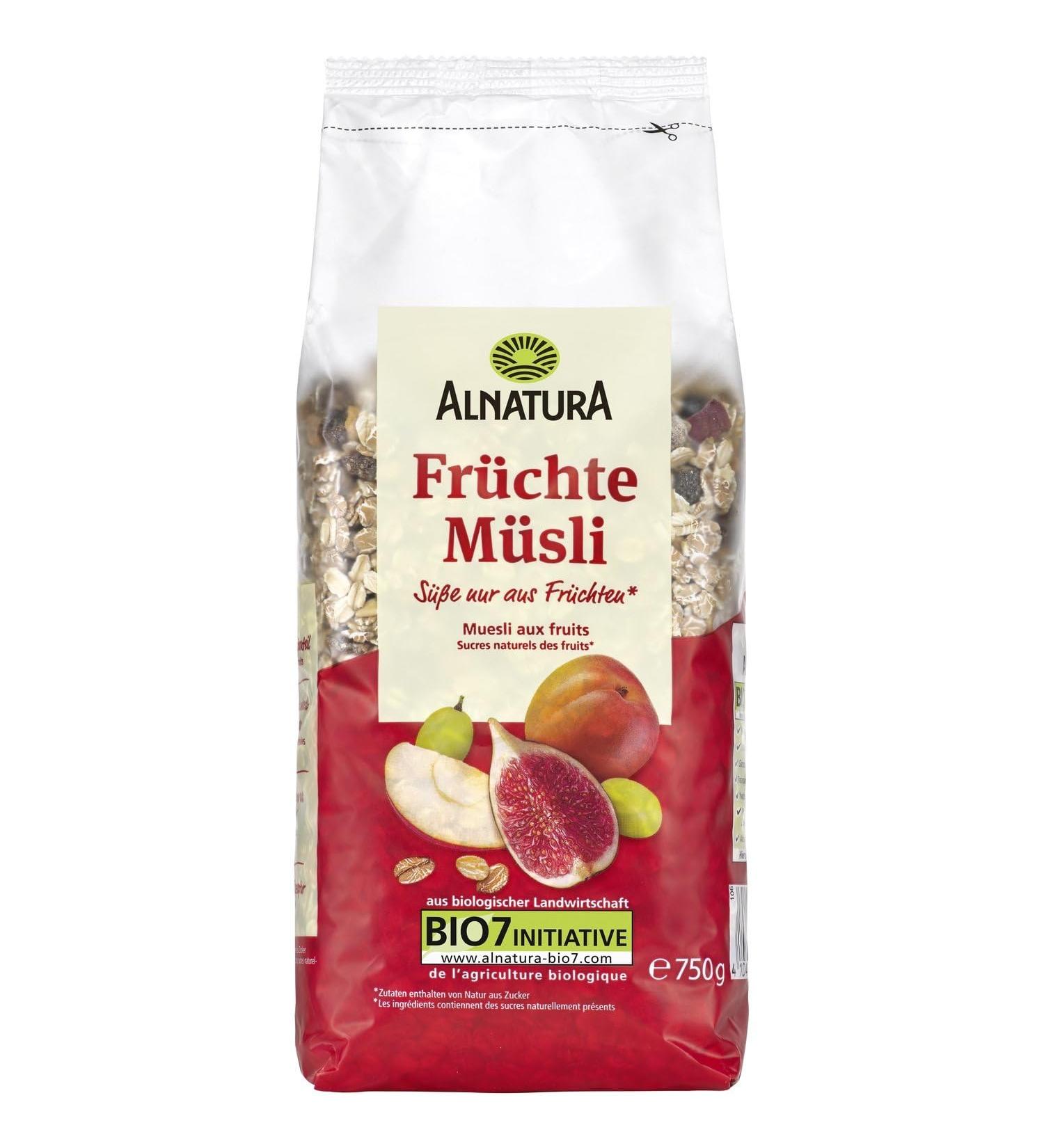ALNATURA Muesli Fruit Gourmand Texture Croquante et Saveurs Naturelles (Paquet 750g) - Le Lot De 4