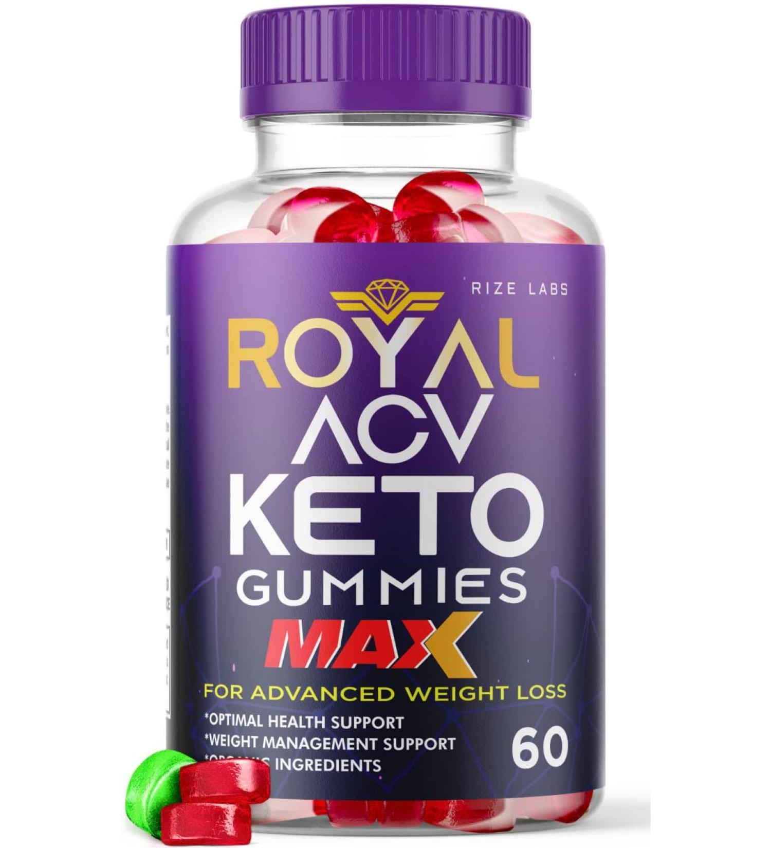 Royal Keto Gummies with ACV - Organic Weight Loss Support - 1000mg (60 Gummies) - Buy Online on GoSupps.com