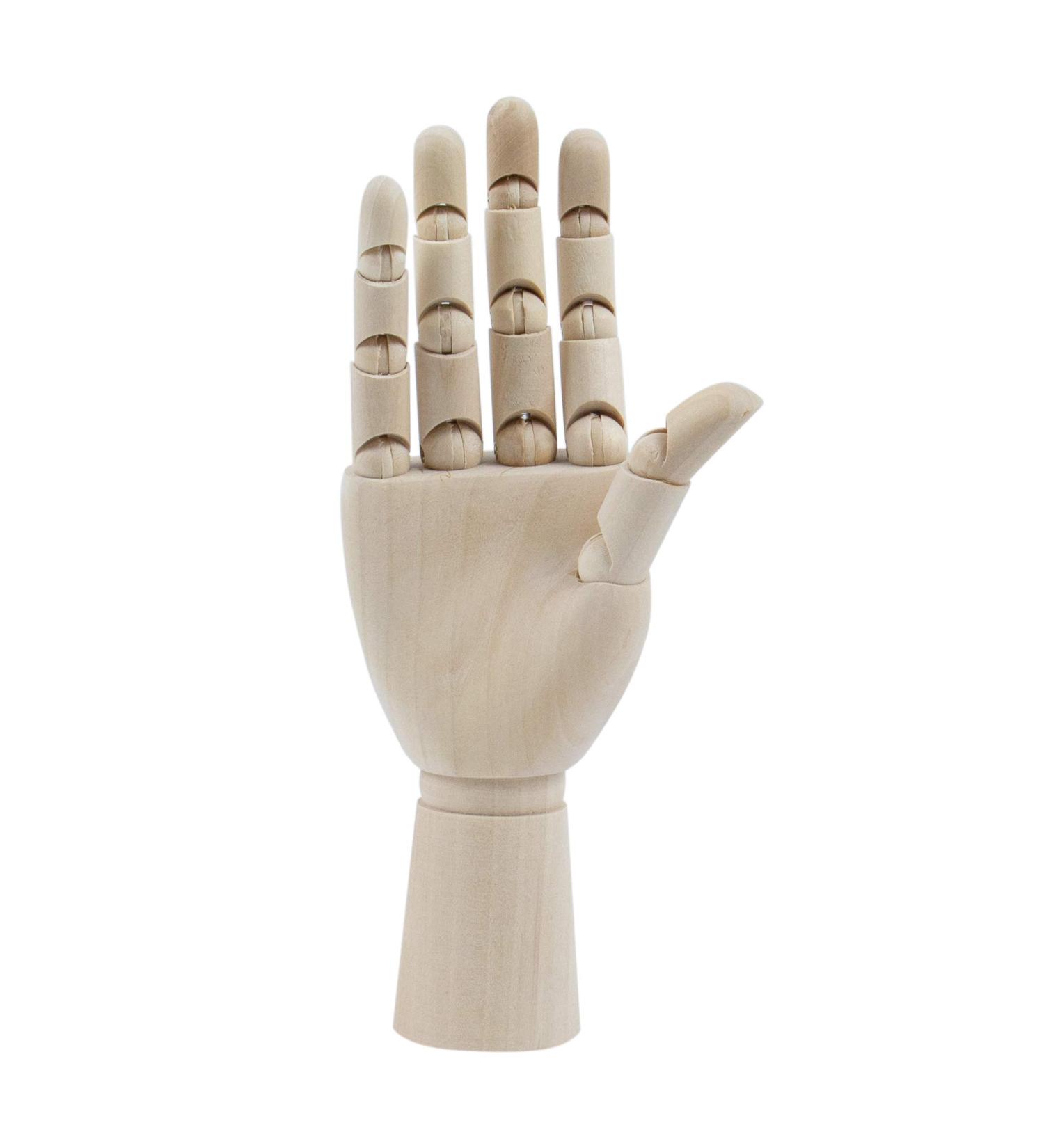 AUEAR 7 Inch Wooden Hand Mannequin for Drawing, Sculpting, and Display - Buy Online on GoSupps.com