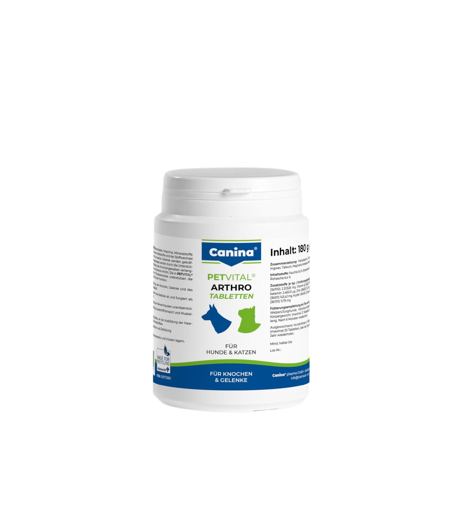Canine Petvital Arthritis tablets 0.18 kg