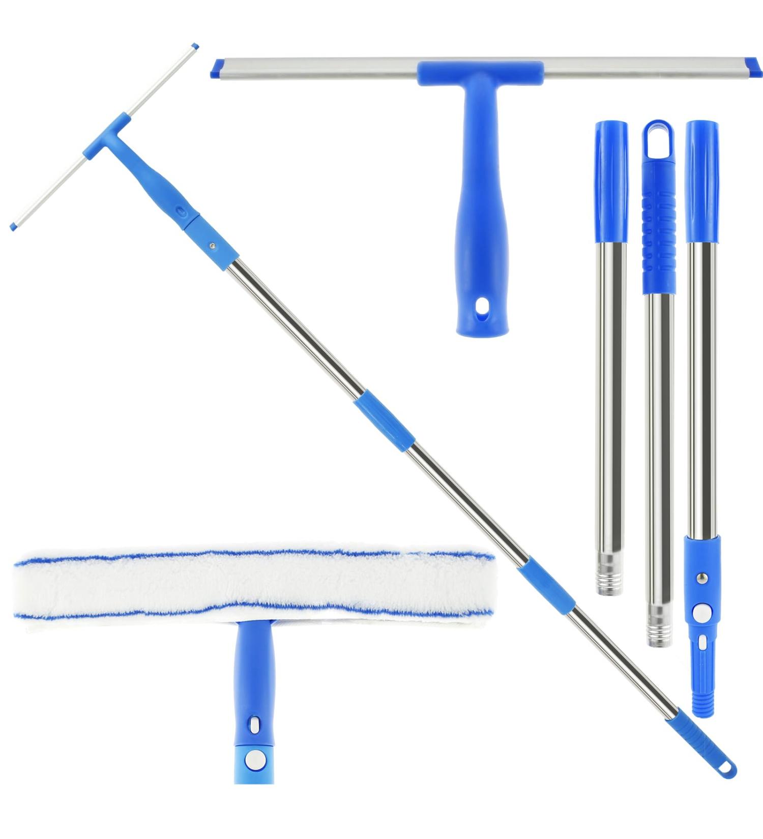 UYEXM Window Squeegee Cleaner Professional Window Cleaning Tool Kit Squeegee and Scrubber with 53inch Stainless Steel Pole Removable Glass Cleaning Tools for Car Home Window - Buy Online on GoSupps.com