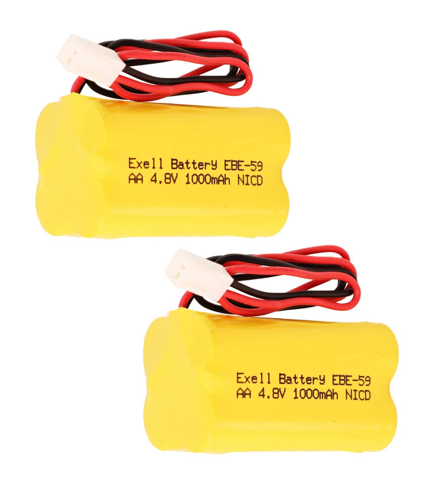 Buy 2-Pack Exell 4.8V 1000mAh Emergency Lighting Battery - Compatible with Lithonia OSA004 Astralite Day-Brite & More - International Shipping Available - Buy Online on GoSupps.com