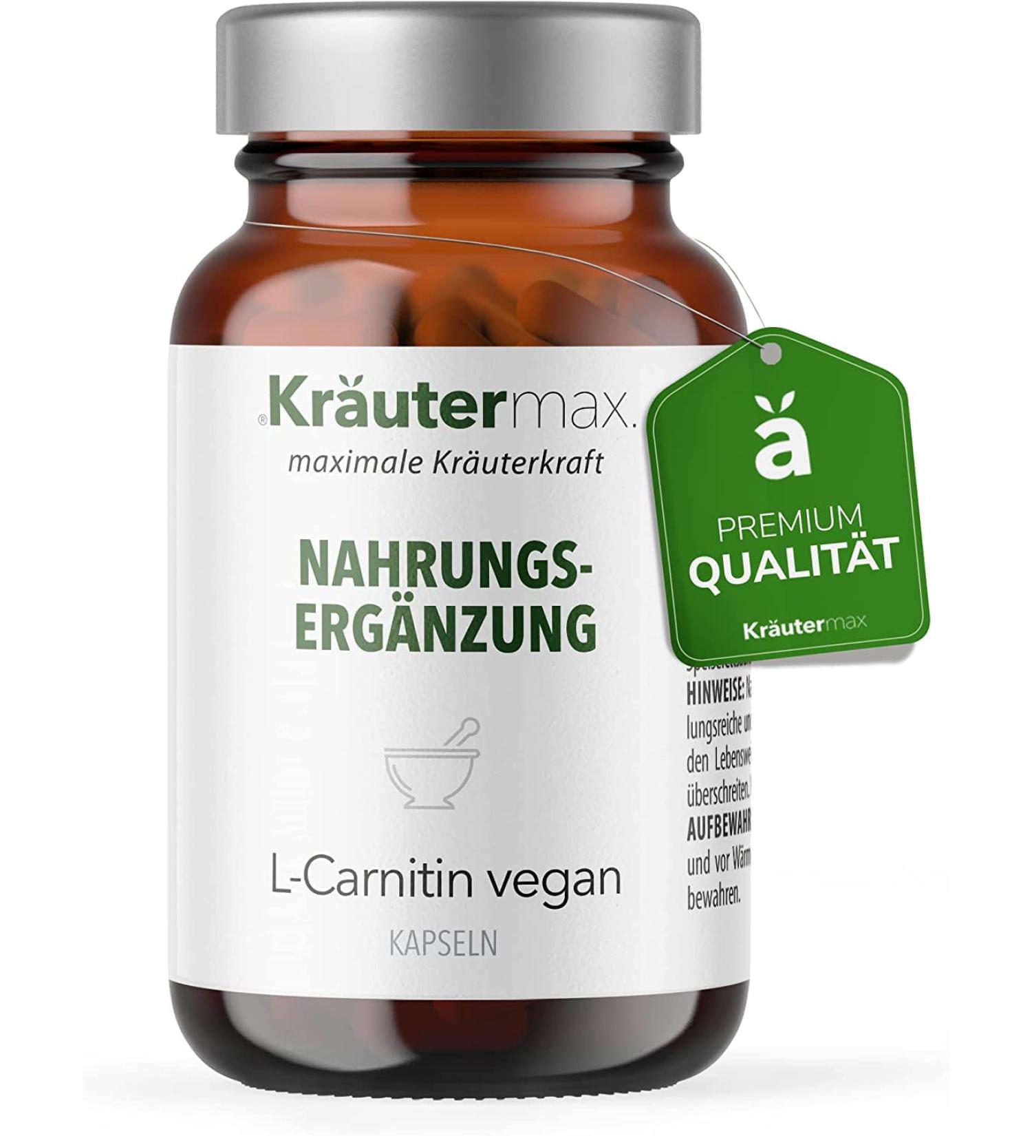 Herbal Max L-Carnitine Capsules - High Dose Vegan Amino Acid | Premium  Quality | 60 Pieces | Boost Energy & Weight Loss | Buy Now with Express  International Delivery