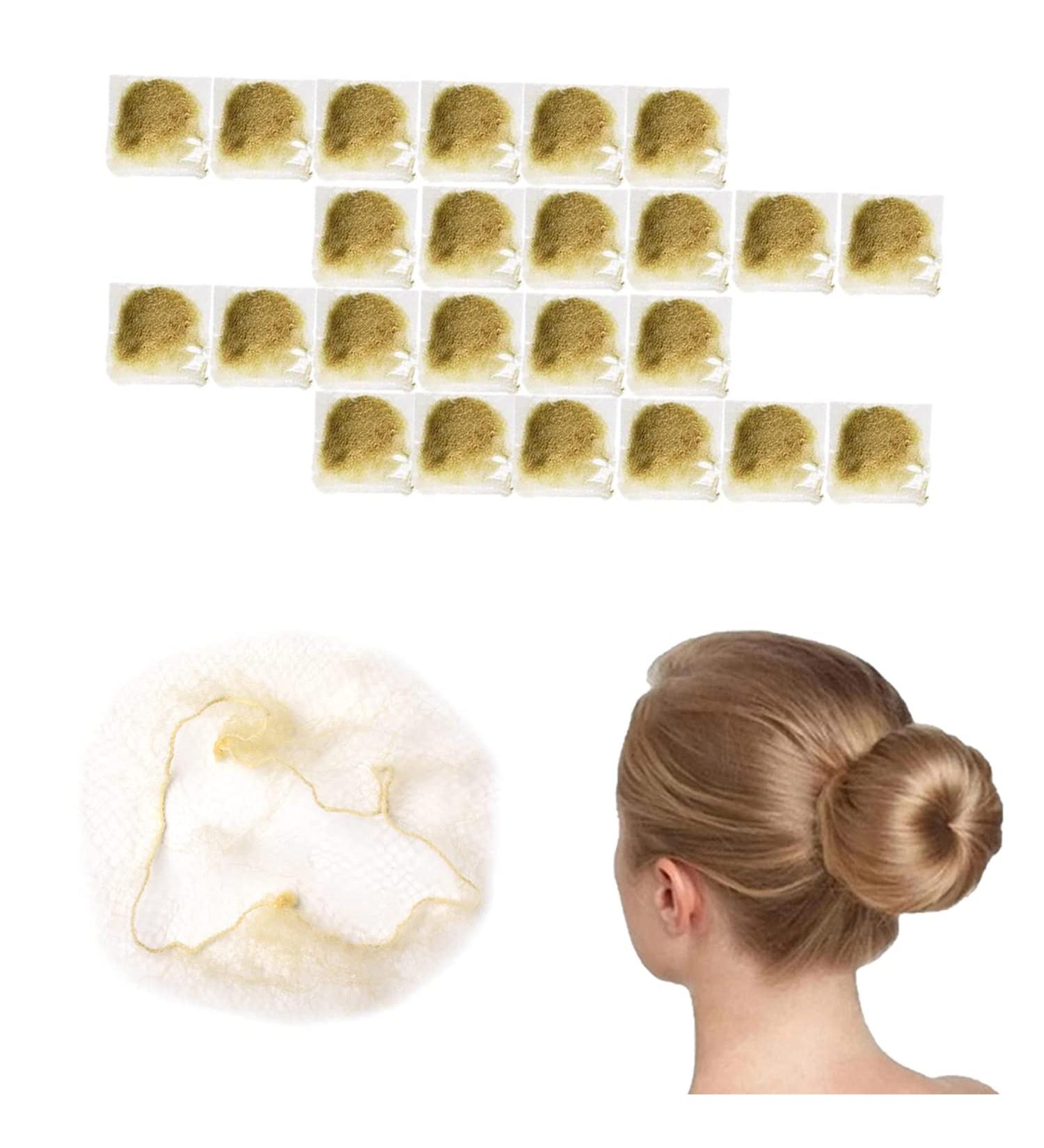 Invisible Blonde Hair Nets for Ballet & Gymnastics - 20inch (24PCS) - Buy Online on GoSupps.com
