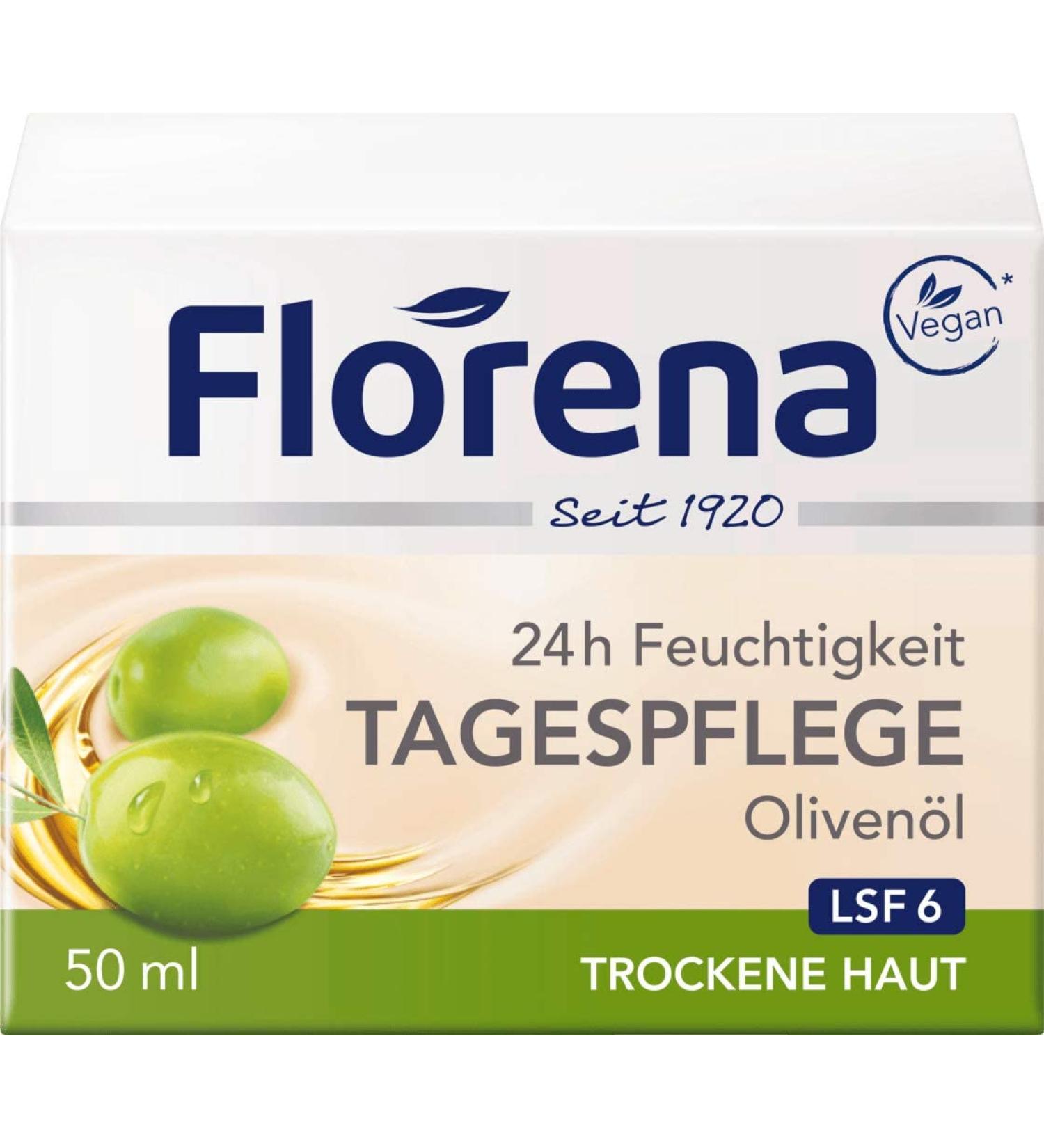 Buy Florena Day Cream with Olive Oil 50ml - Nourishing Moisturizer from Germany | International Shipping Available - Buy Online on GoSupps.com