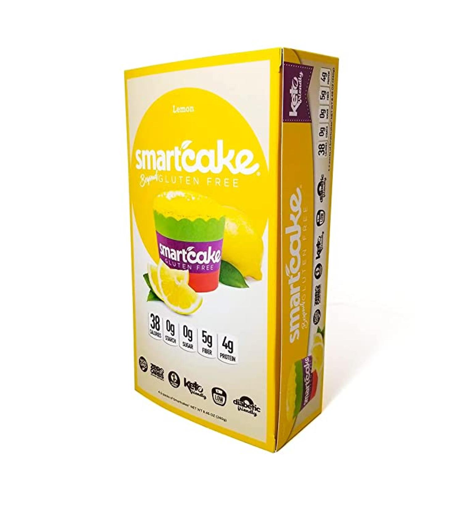 Smart Baking Company SmartcakeSugar Free Gluten Free Low Carb Keto Dessert (Lemon 8 Cakes) - Buy Online on GoSupps.com