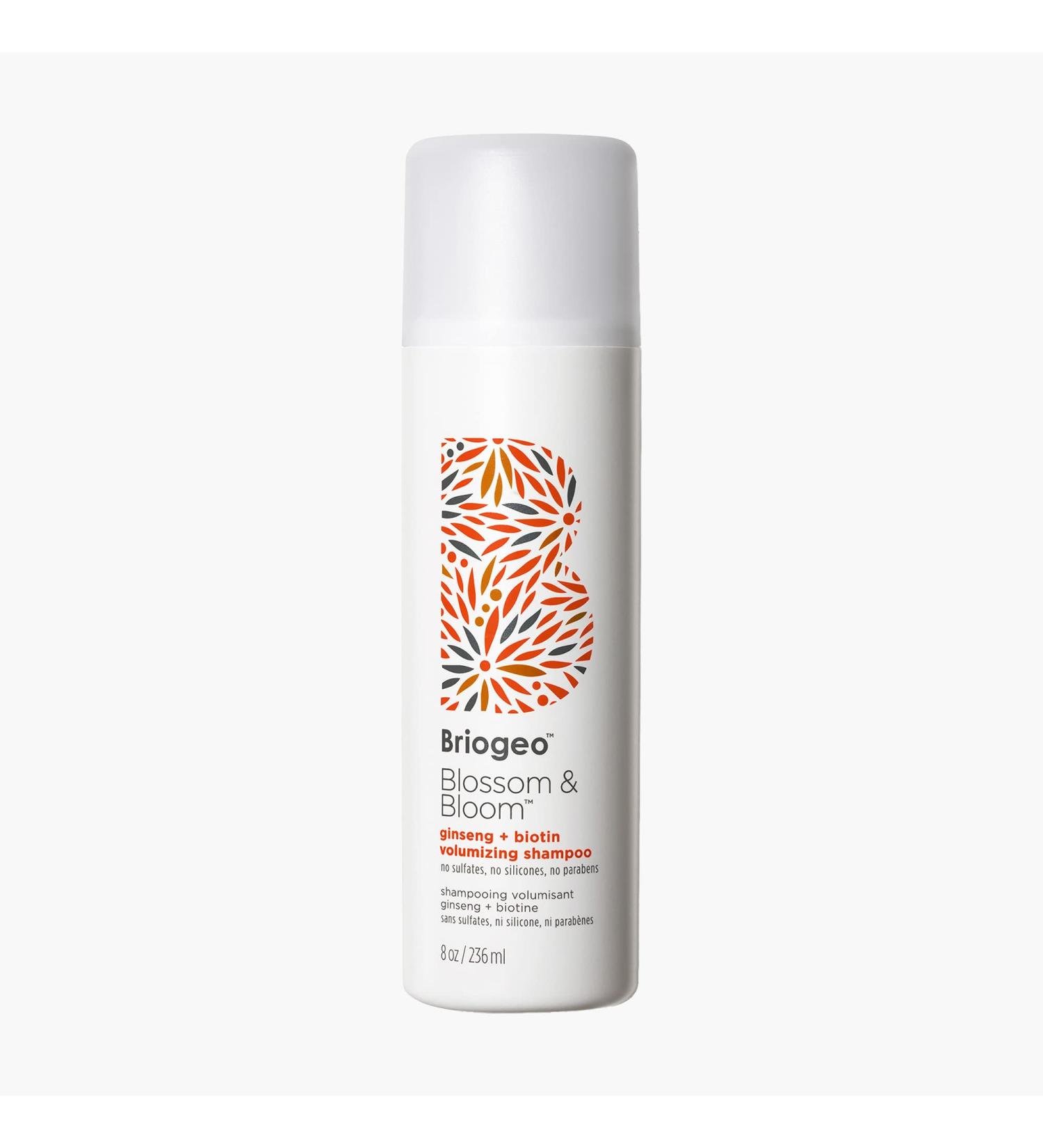 Briogeo Blossom & Bloom Volumizing Shampoo | Ginseng + Biotin Formula for Fine, Thin Hair | Vegan, Phalate & Paraben-Free | 8oz - Buy Online on GoSupps.com