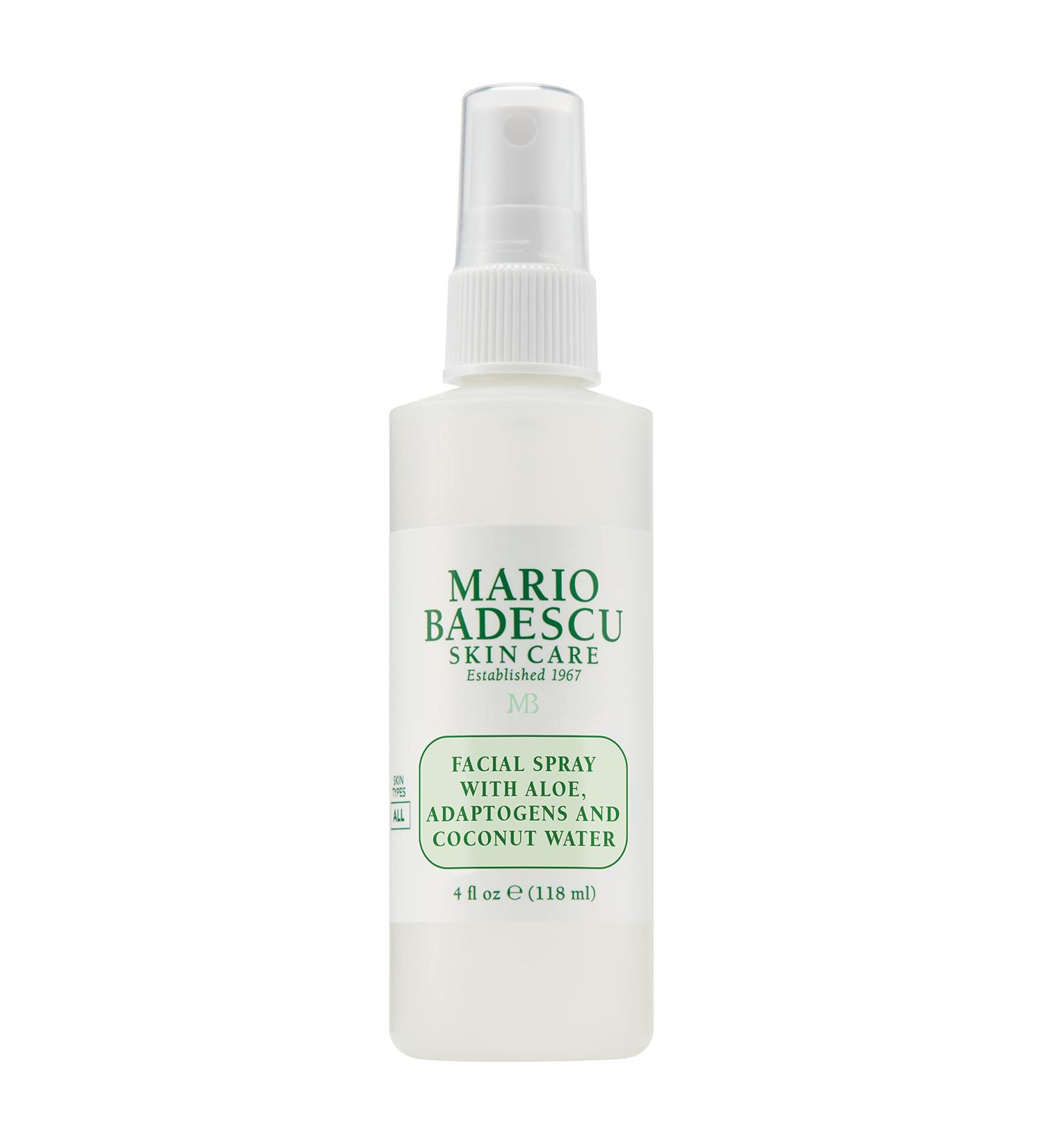 Mario Badescu Aloe & Coconut Water Facial Spray Mist Refreshing & Hydrating Makeup Spray 4 fl oz - Alcohol, Fragrance, Dye, Sulfate Free - Buy Online on GoSupps.com