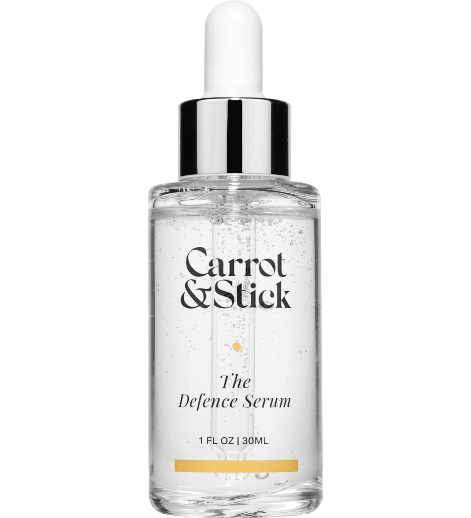 Carrot & Stick Defense Anti-Aging Serum | Fights Fine Lines & Wrinkles | Boosts Collagen | Cruelty-Free | 1oz - Buy Online on GoSupps.com
