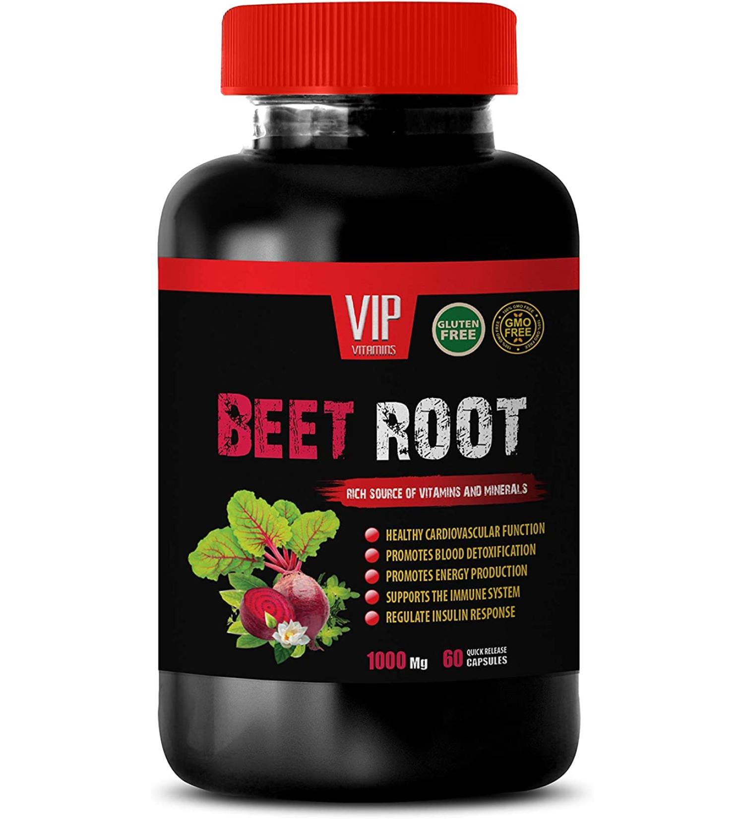 Superfood Beet Root Supplement 1000 MG - Nitric Oxide & Immune Support - 60 Tablets - Buy Online on GoSupps.com