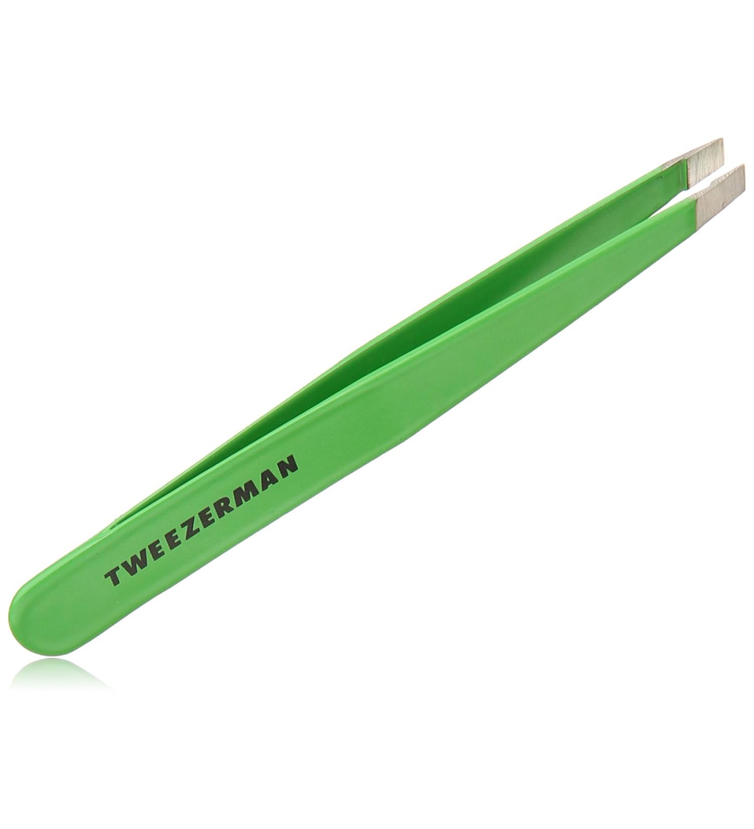 Tweezerman Slant Tweezer - Green Apple | High Precision Stainless Steel Beauty Tool - Buy Online on GoSupps.com