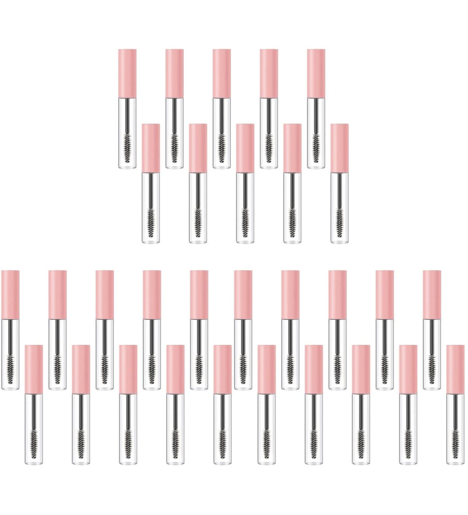 Beavorty 30 Pcs Mascara Empty Tube Refillable Lash Mascara DIY Clear Travel Growth Cream Lips Plastic Pink - Buy Online on GoSupps.com
