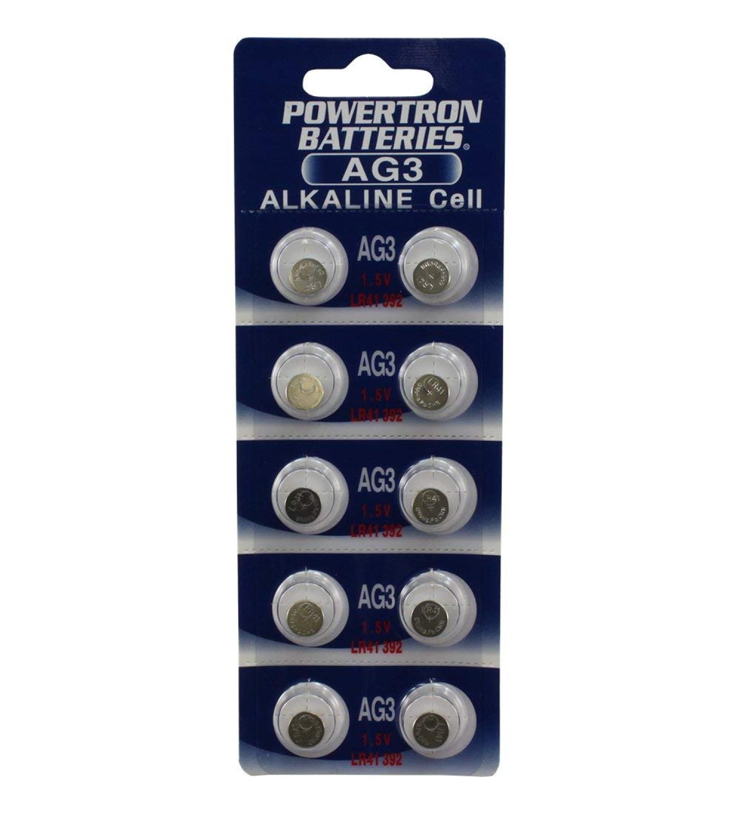 10 AG3 Battery AG3 LR41 V3GA RW87 G3 SR41 192 V26A GP192 392A