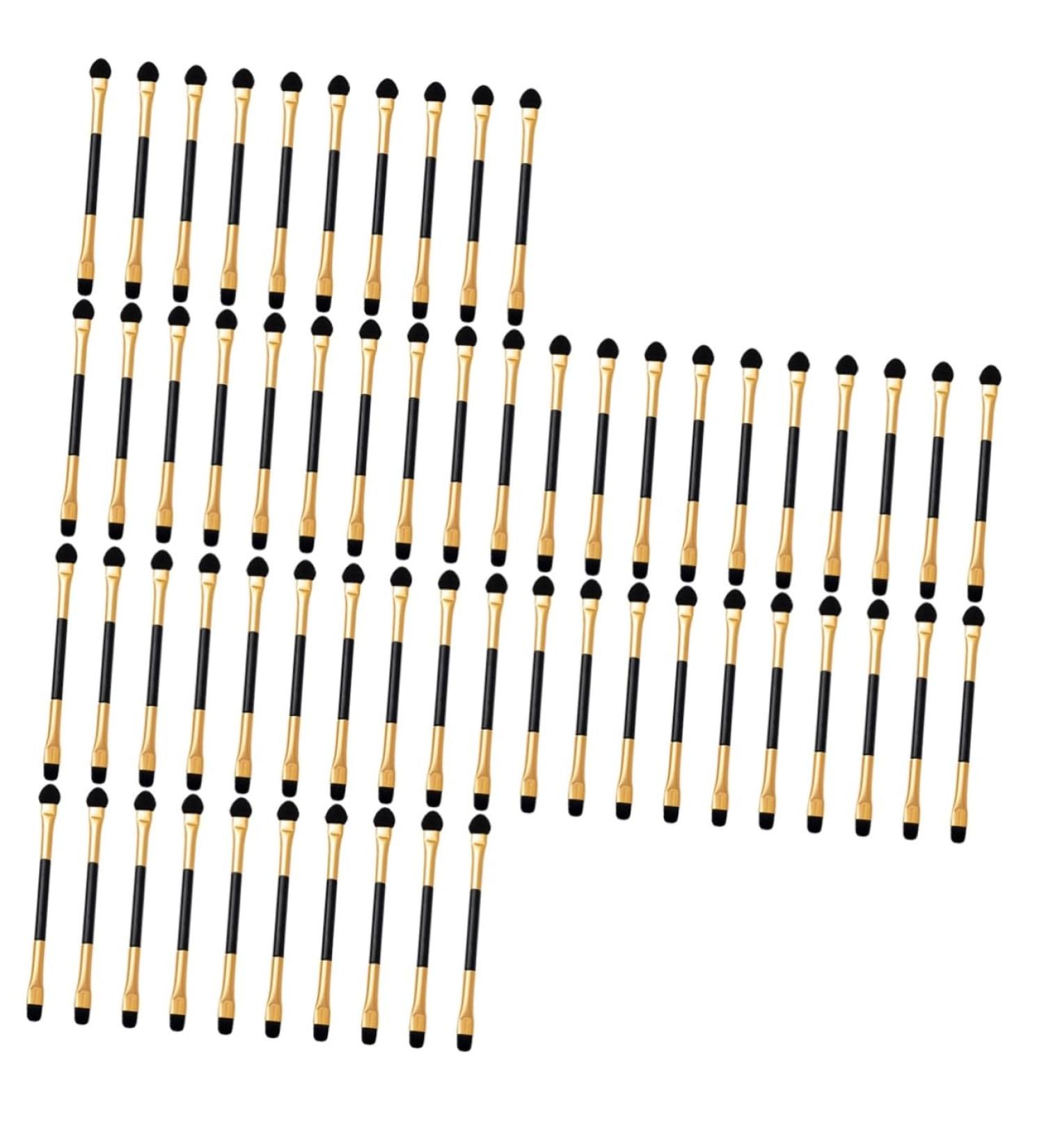 NOLITOY 60 Pcs Double Ended Eyeshadow Brush Eye Makeup Tool Eye Brush Precision Eye Shadow Brush Precision Eyeshadow Brush Eye Makeup Kit Eye Makeup Brush Eyeshadow Brush for Women 12.50X0.50X0.50CMx3pcs Goldenx3pcs - Buy Online on GoSupps.com